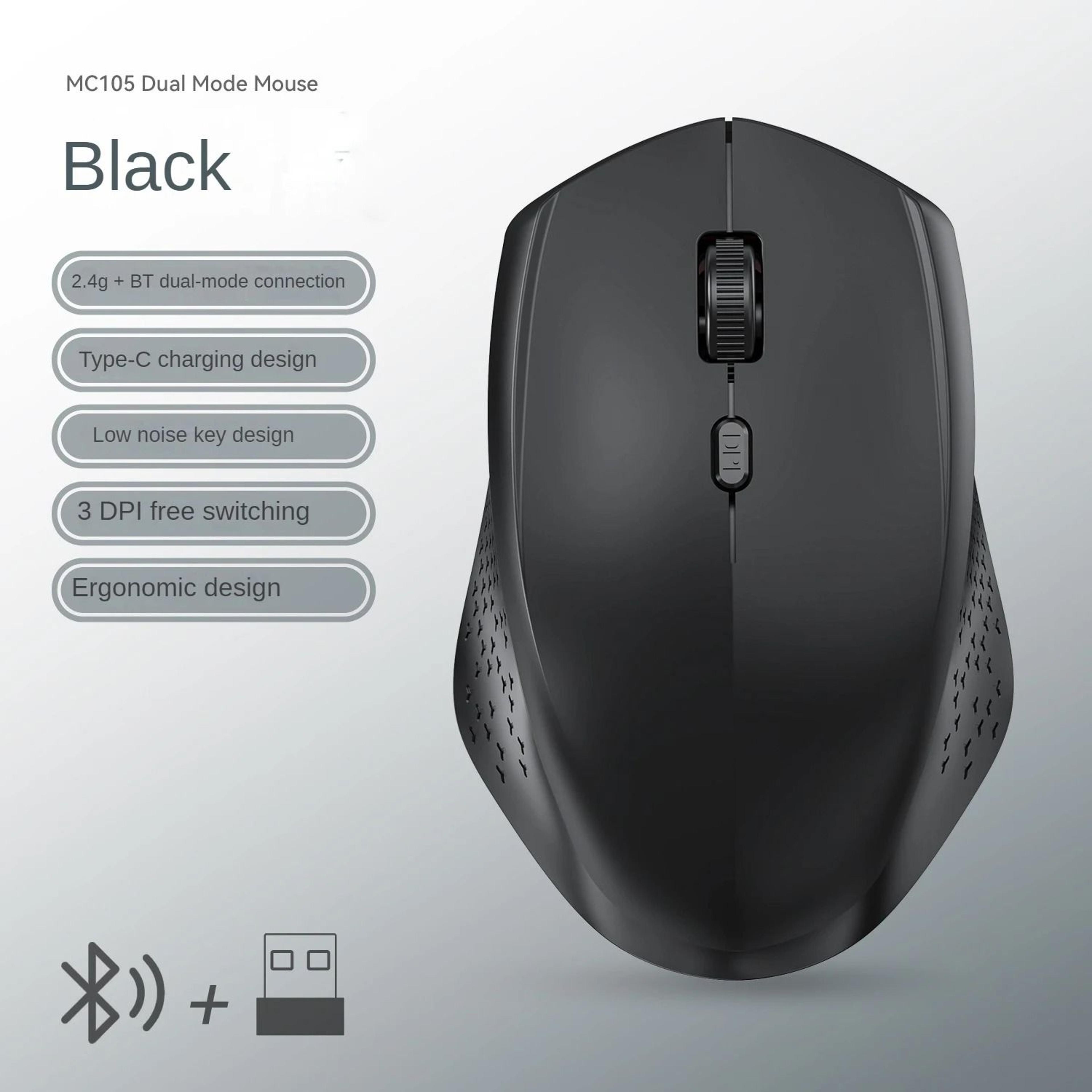 DualMode Bluetooth 52  24G Wireless Mouse  Rechargeable Silent Gaming Mouse For Windows  Mac 7