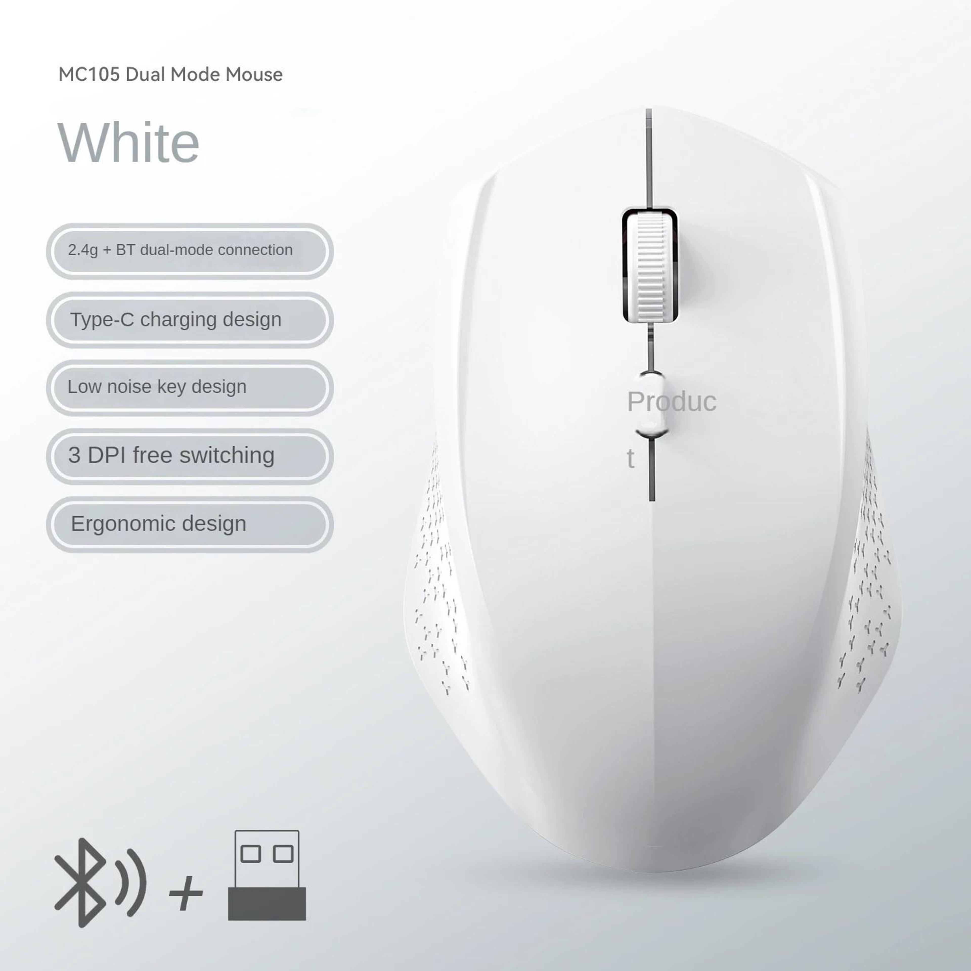 DualMode Bluetooth 52  24G Wireless Mouse  Rechargeable Silent Gaming Mouse For Windows  Mac 8