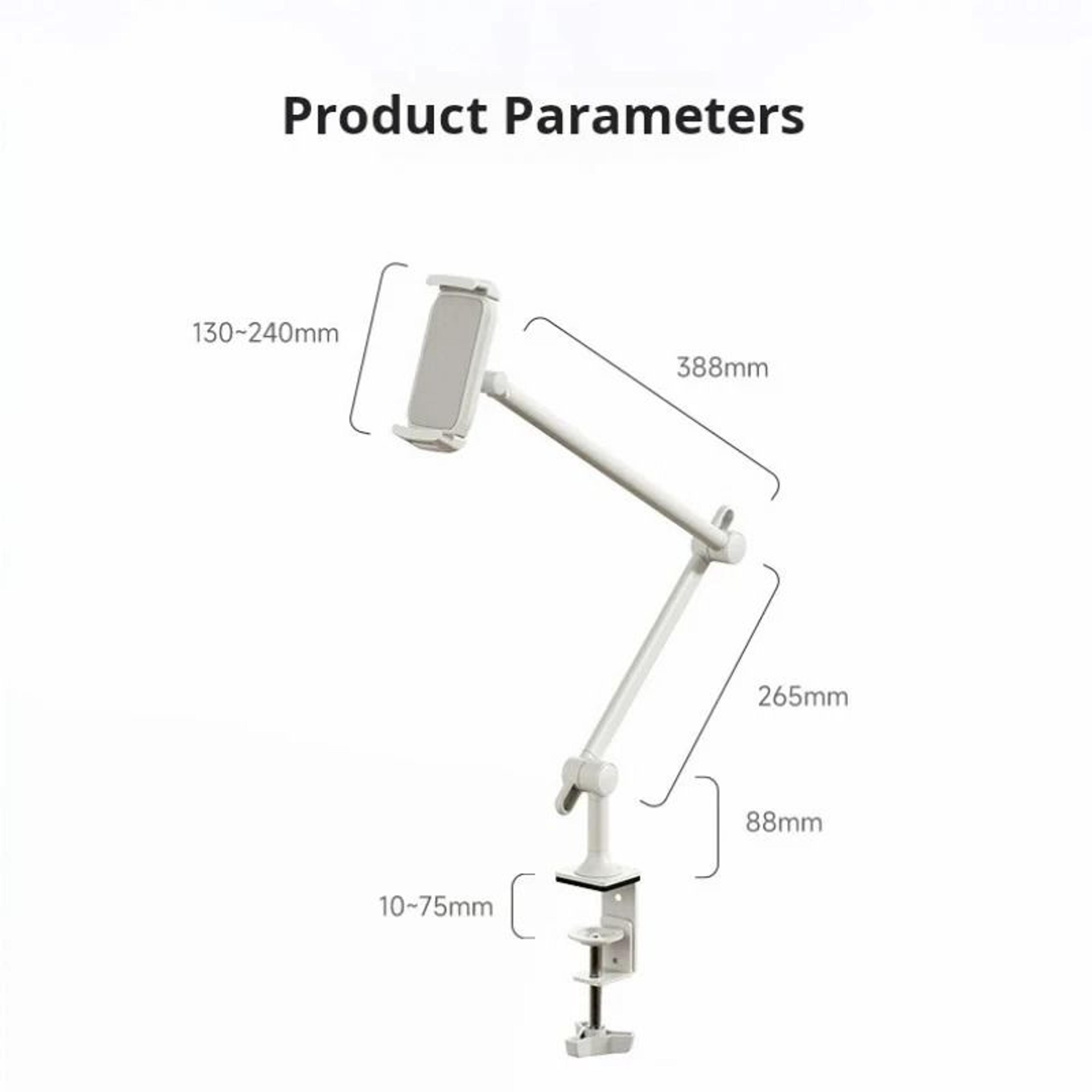 Professional Metal Tablet Stand  Adjustable Desk Mount Arm For IPad 129 And Universal Tablets 4