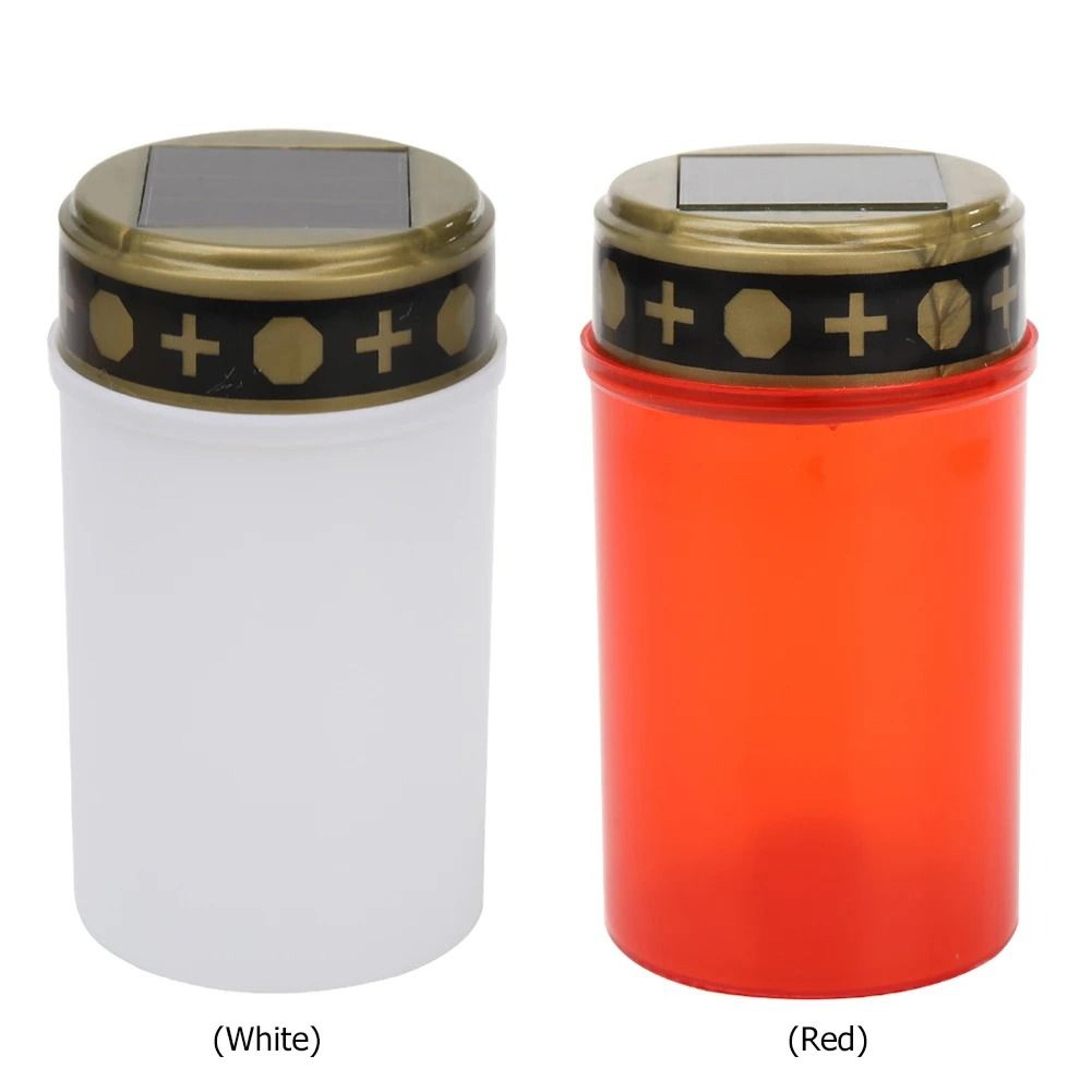 solar cemetery ritual lamp | waterproof flameless led candle for memorials & gardens