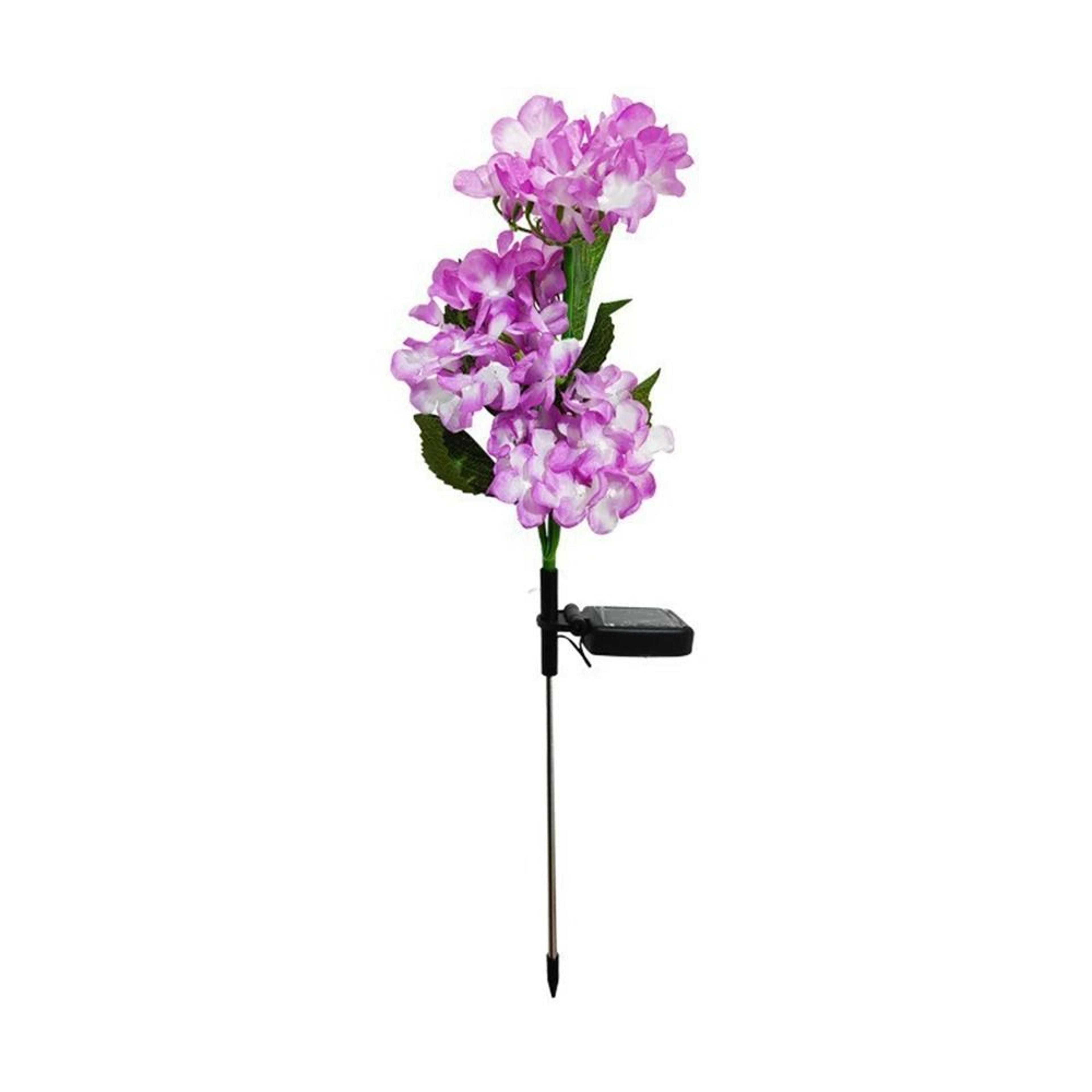 3Head Solar Hydrangea  Rose Garden Lights  Decorative LED Floral Lamps For Patios  Lawns 5