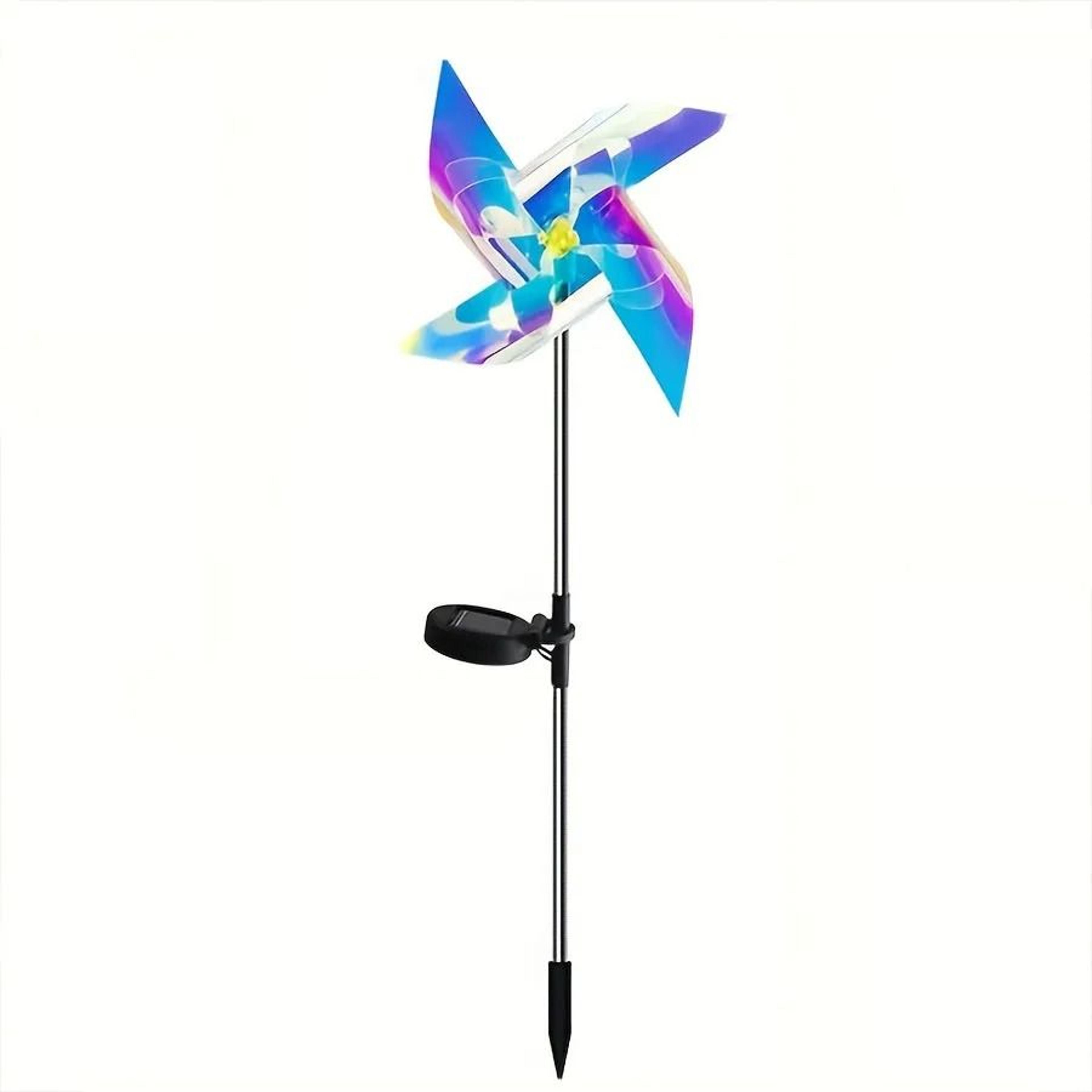Solar Laser Magic Color Windmill Lamp  Luminous LED Windmill For Outdoor Courtyard  Lawn 6