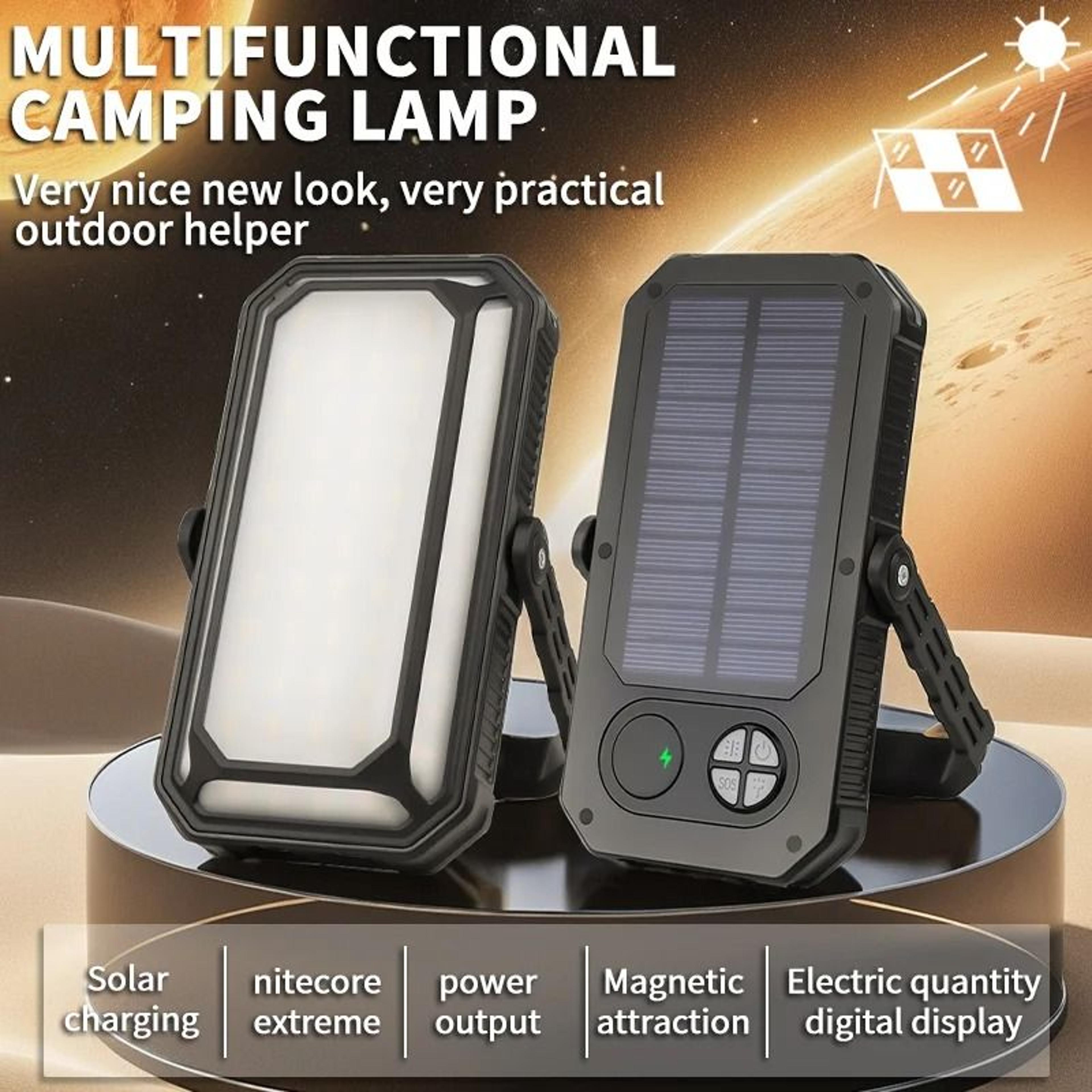 MultiLight Source AllTerrain Solar Camping Lamp  Multifunctional Working Light With Large Capacity 0