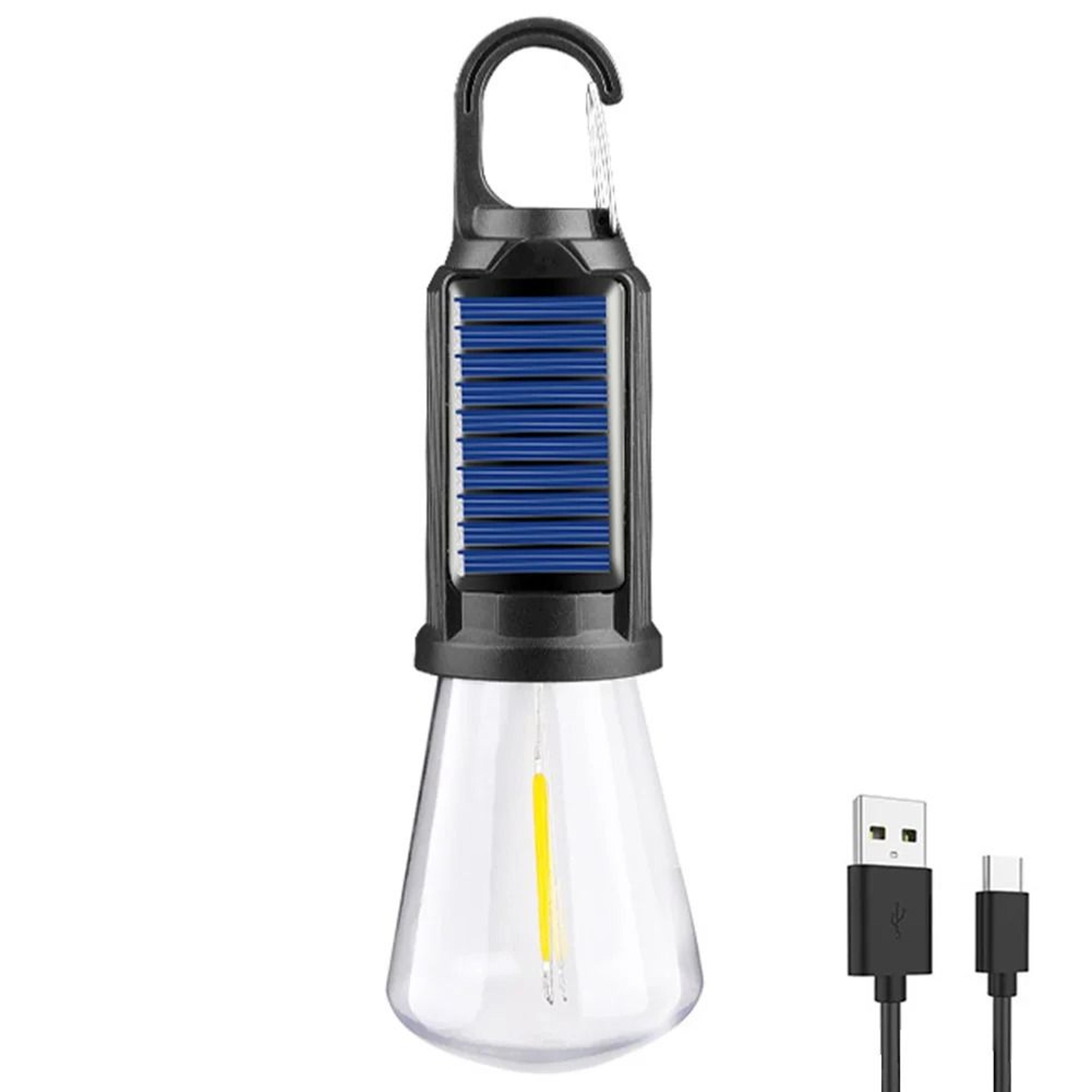 Solar Powered LED Camping Lantern  Waterproof Handheld 100LM Light With USB Charging For Outdoor BB 6