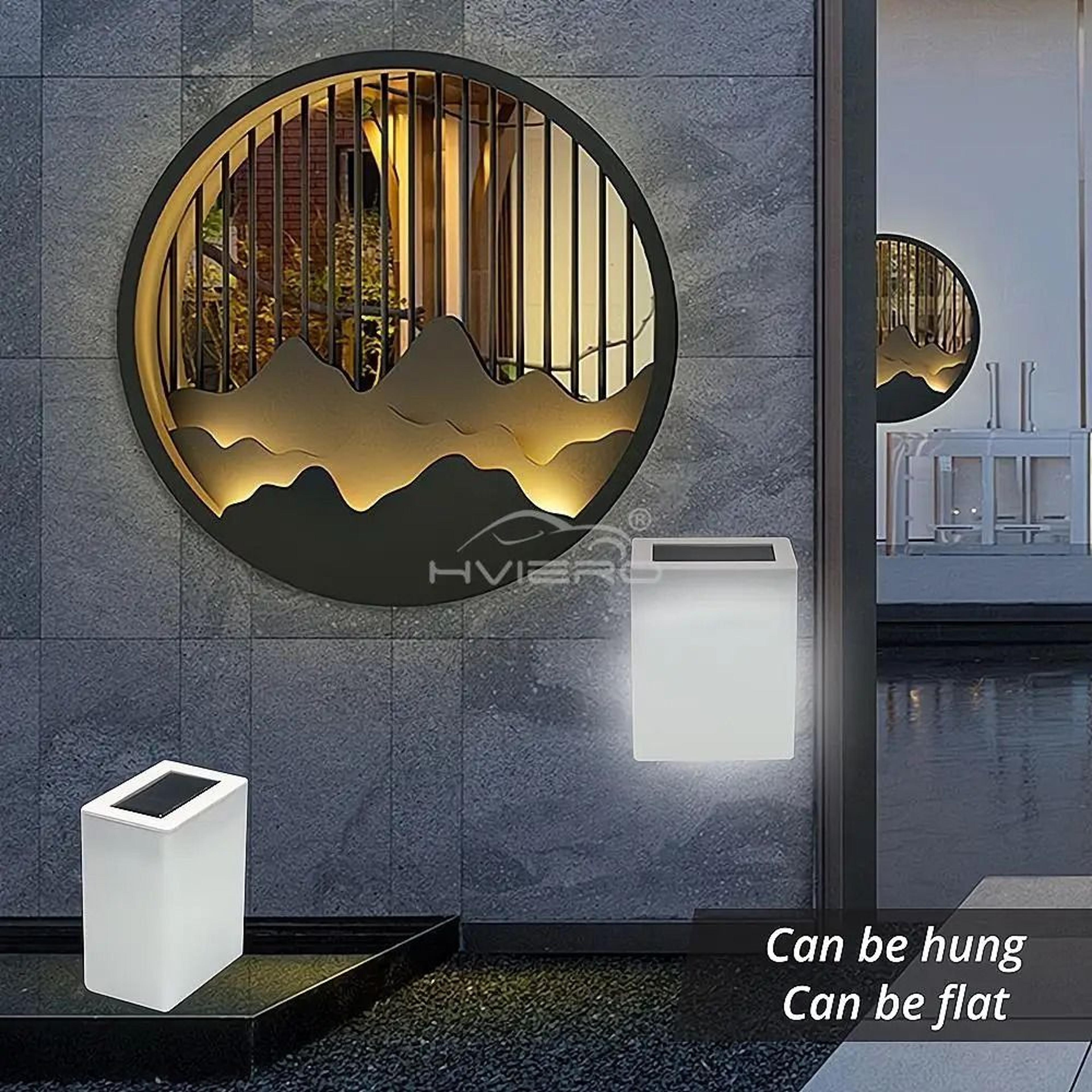 Square Solar Corridor Wall Light  Waterproof Outdoor LED Fence  Eaves Decoration 3