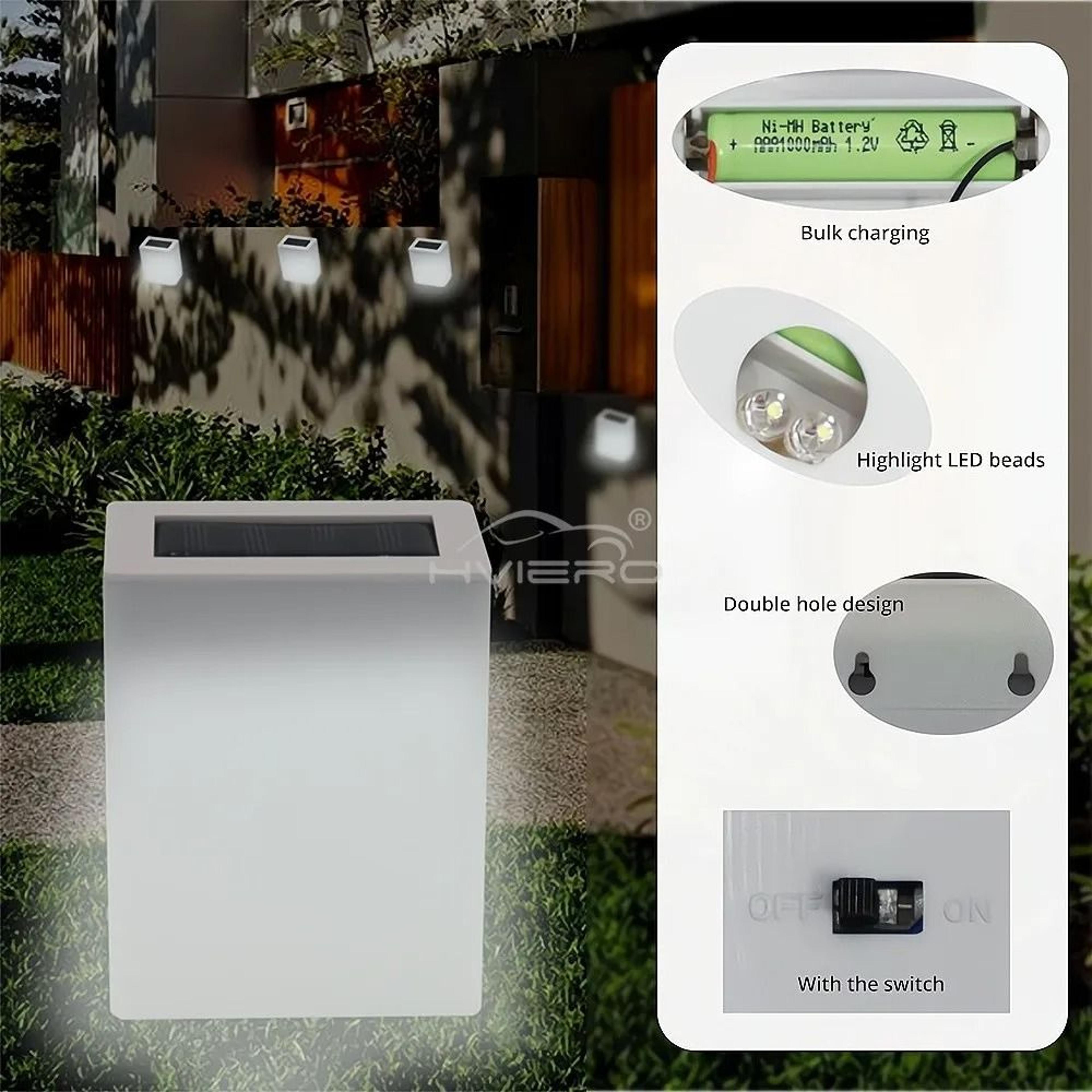 Square Solar Corridor Wall Light  Waterproof Outdoor LED Fence  Eaves Decoration 4