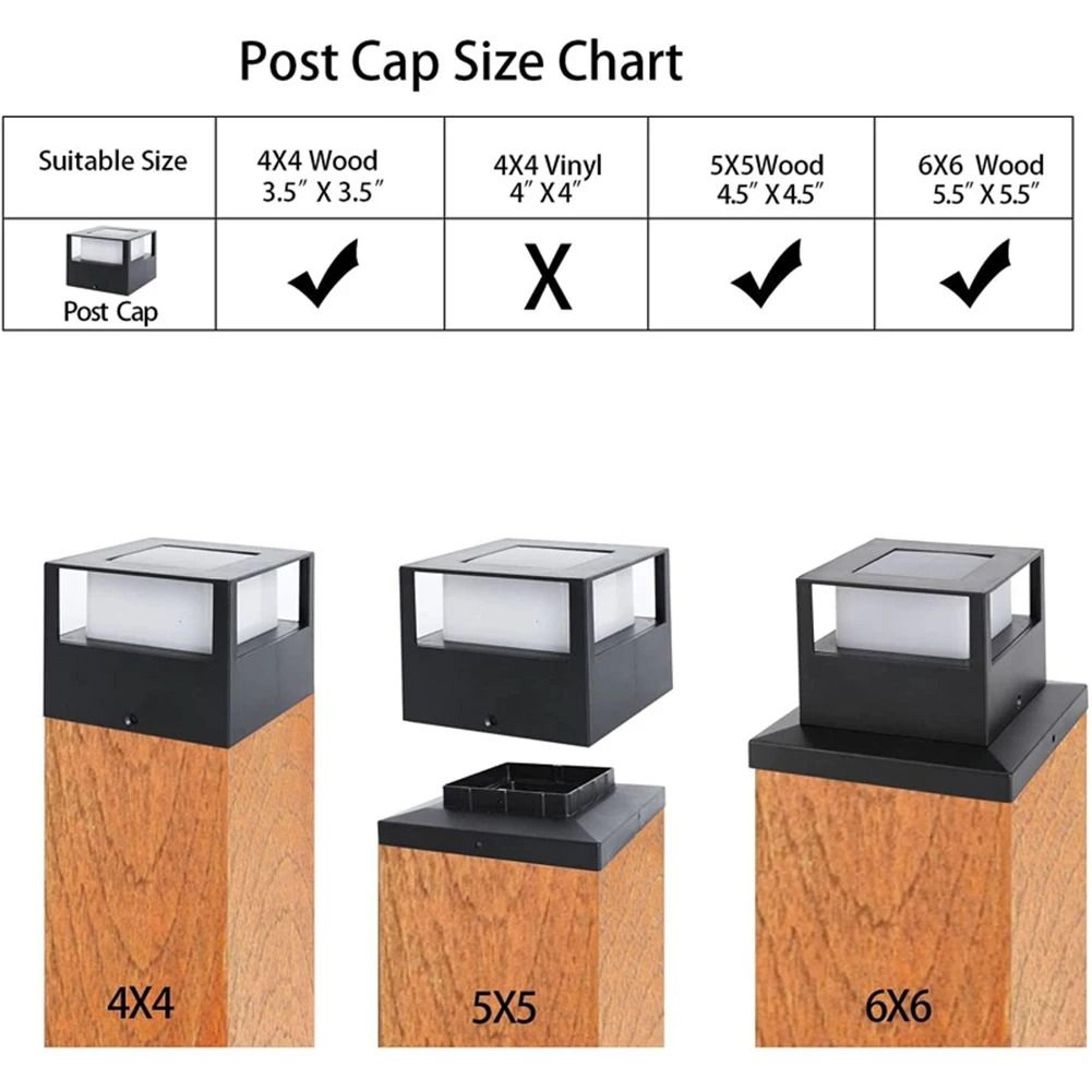 LED Solar Pillar Light  Waterproof Outdoor Column  Fence Post Lamp With DualColor Switching 4