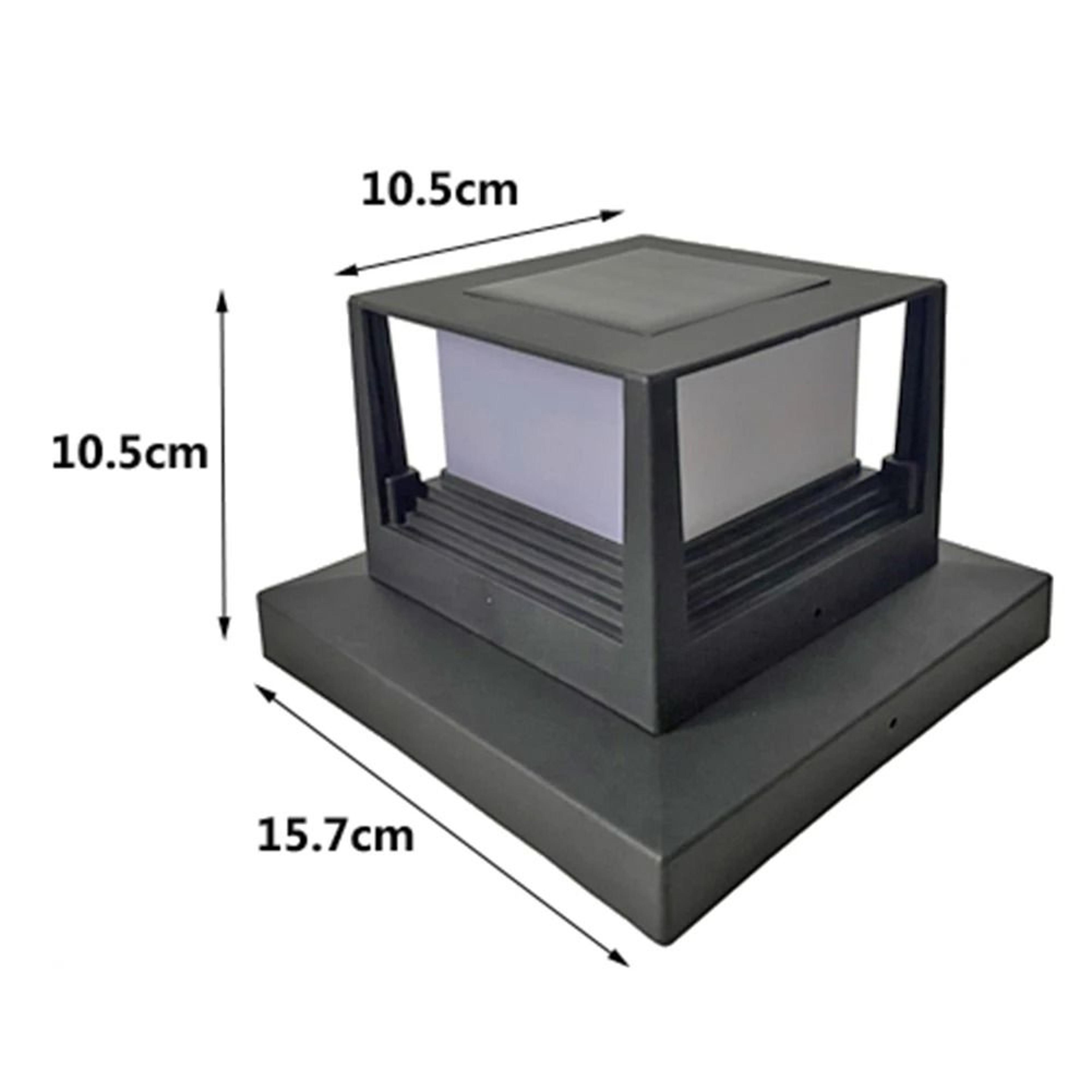 LED Solar Pillar Light  Waterproof Outdoor Column  Fence Post Lamp With DualColor Switching 5