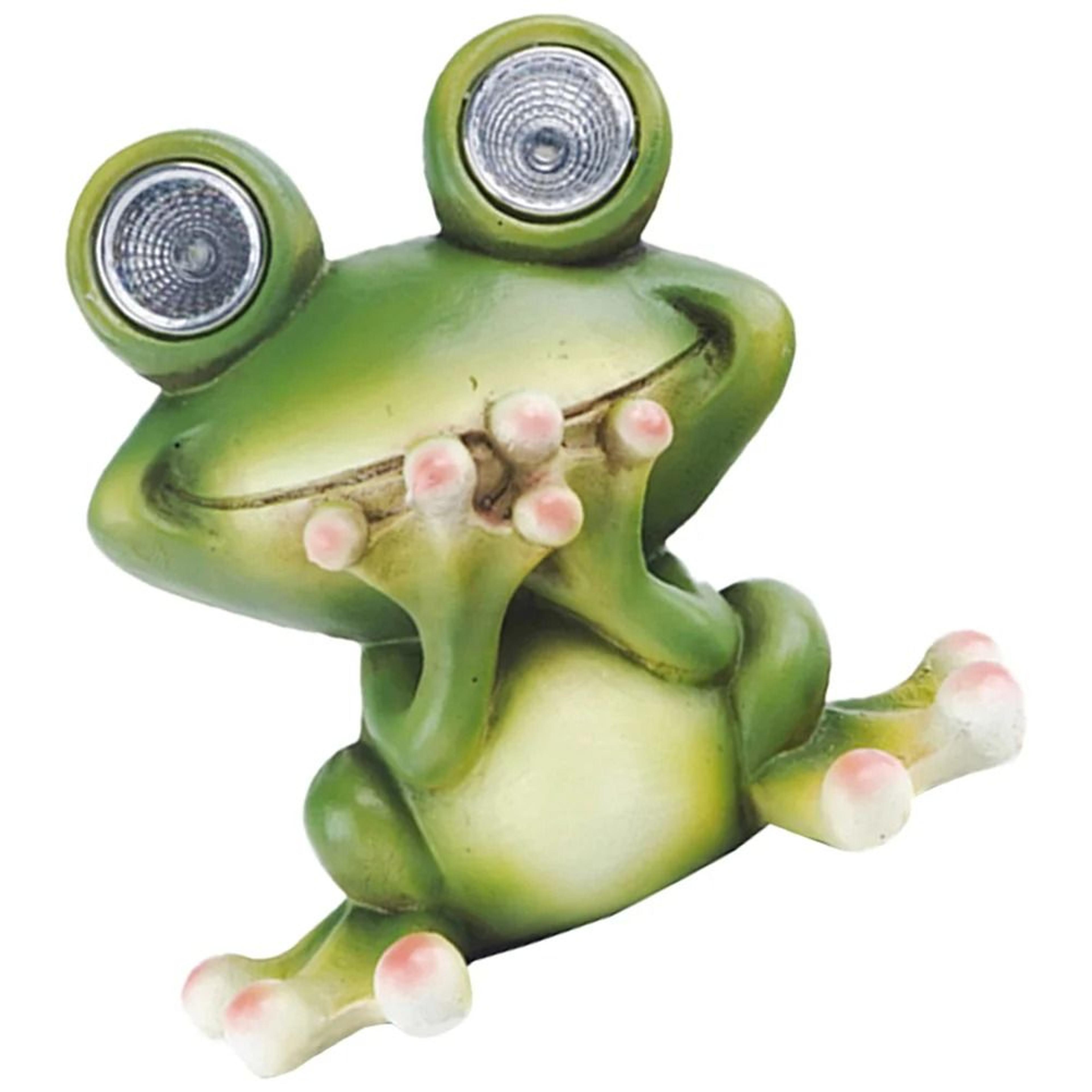 Solar Frog Garden Statue Light  HandPainted Resin Figurine Ornament For Outdoor Yard  Pathway 6