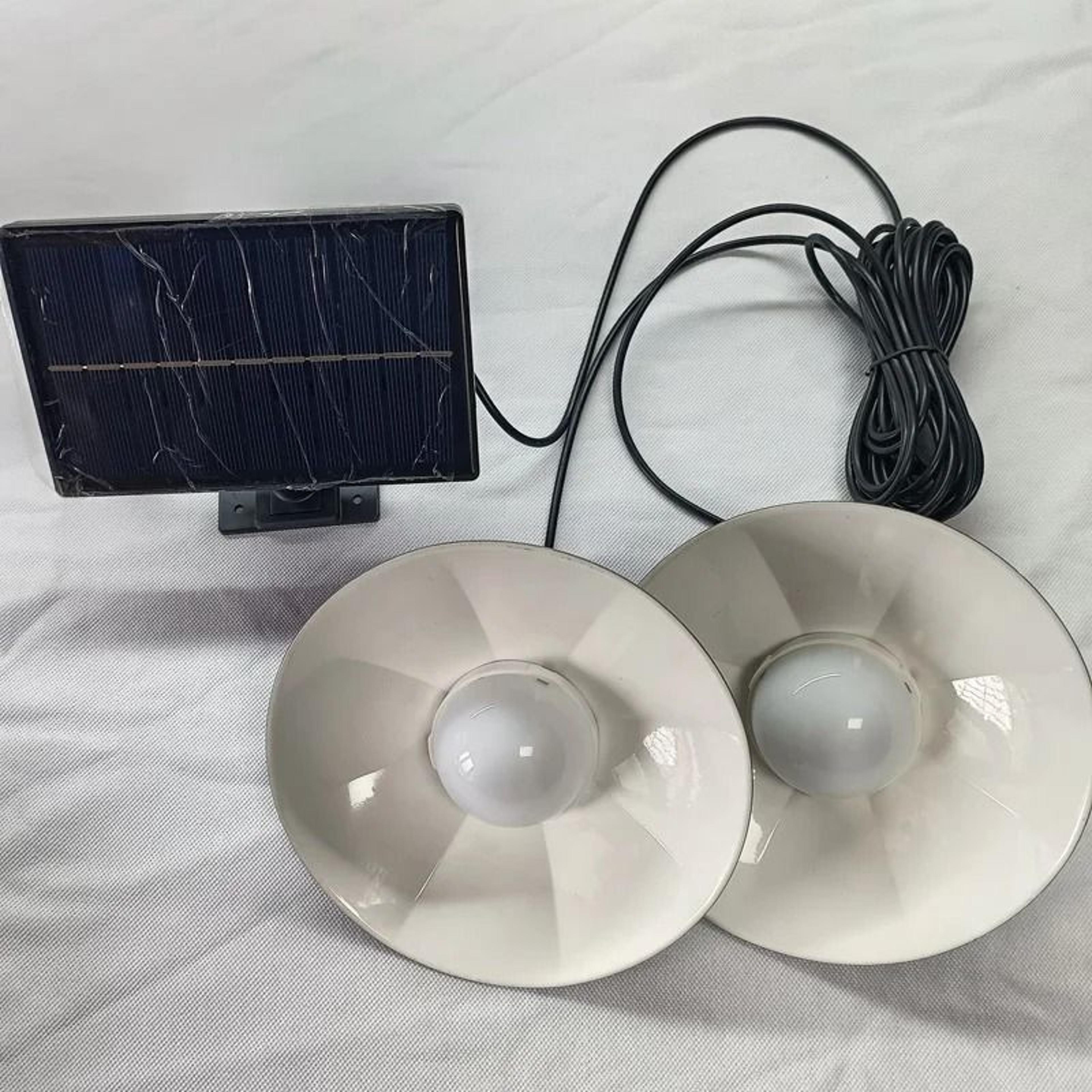2Head Solar Pendant Light  Waterproof Outdoor LED Hanging Lantern For Home Garden  Patio 0