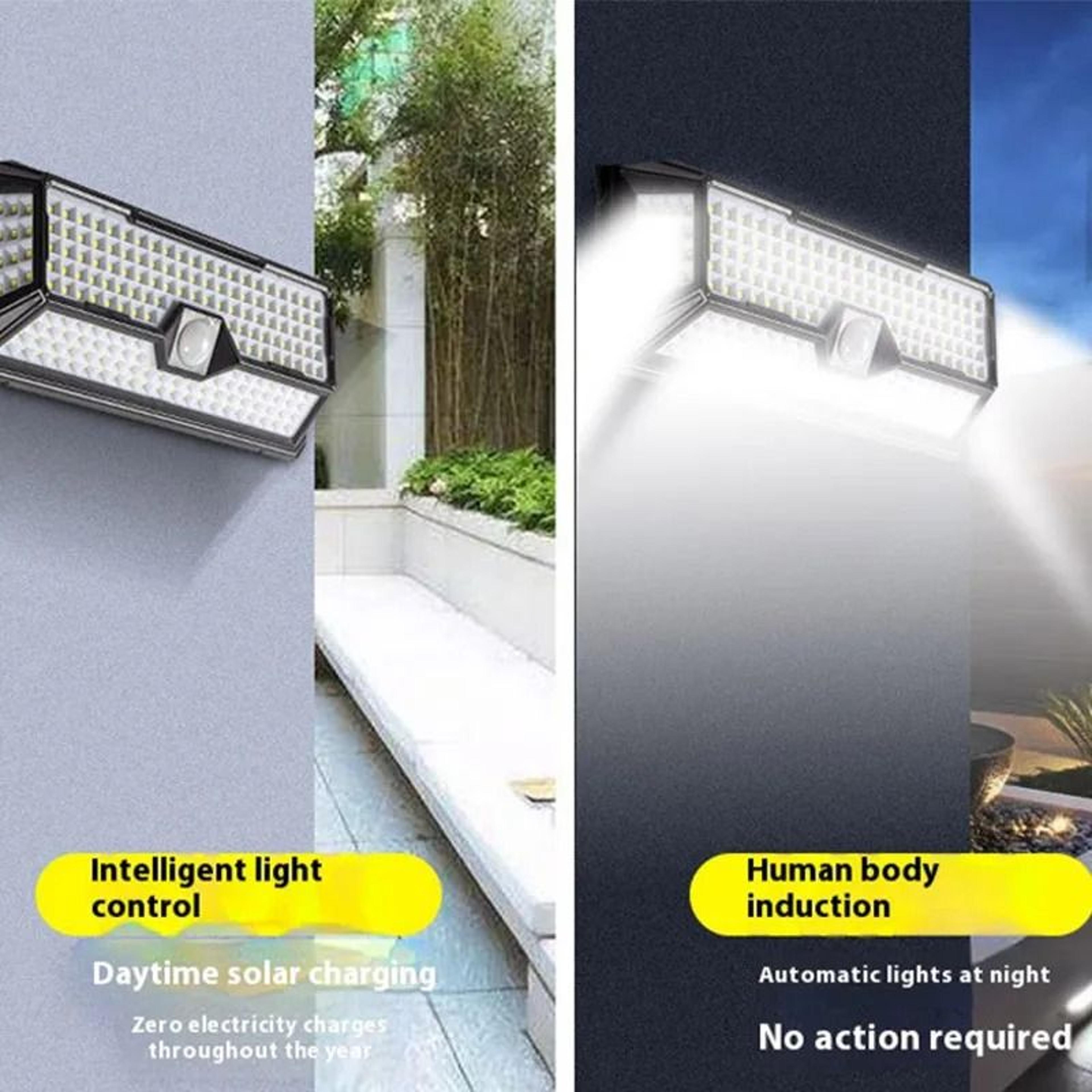 202LED Solar Induction Wall Lamp  IP65 Waterproof Human Body Sensor Security Light With 3 Modes 2