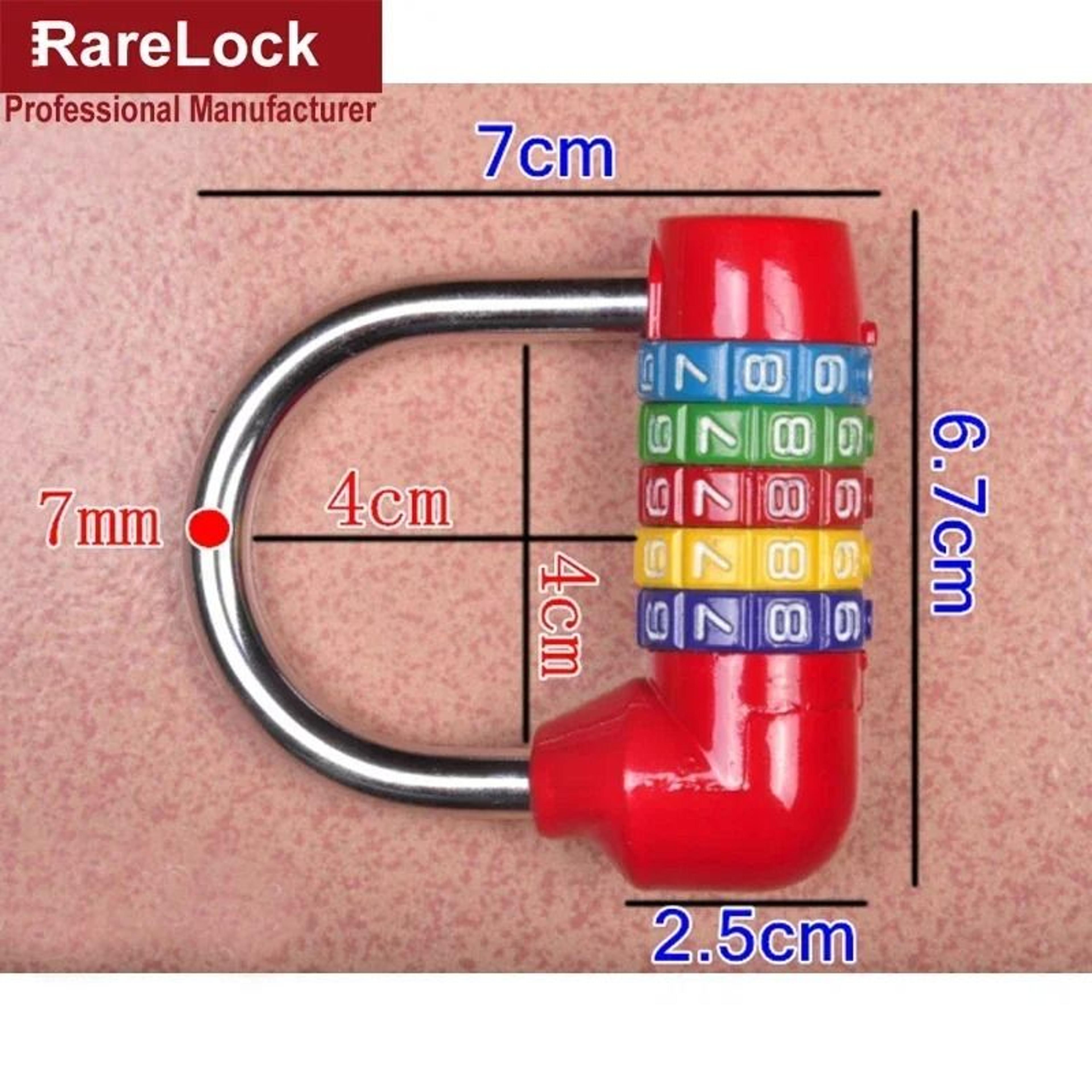 Red 5Letter Combination Padlock  Professional Zinc Alloy Code Lock For Gym  Travel Security 5