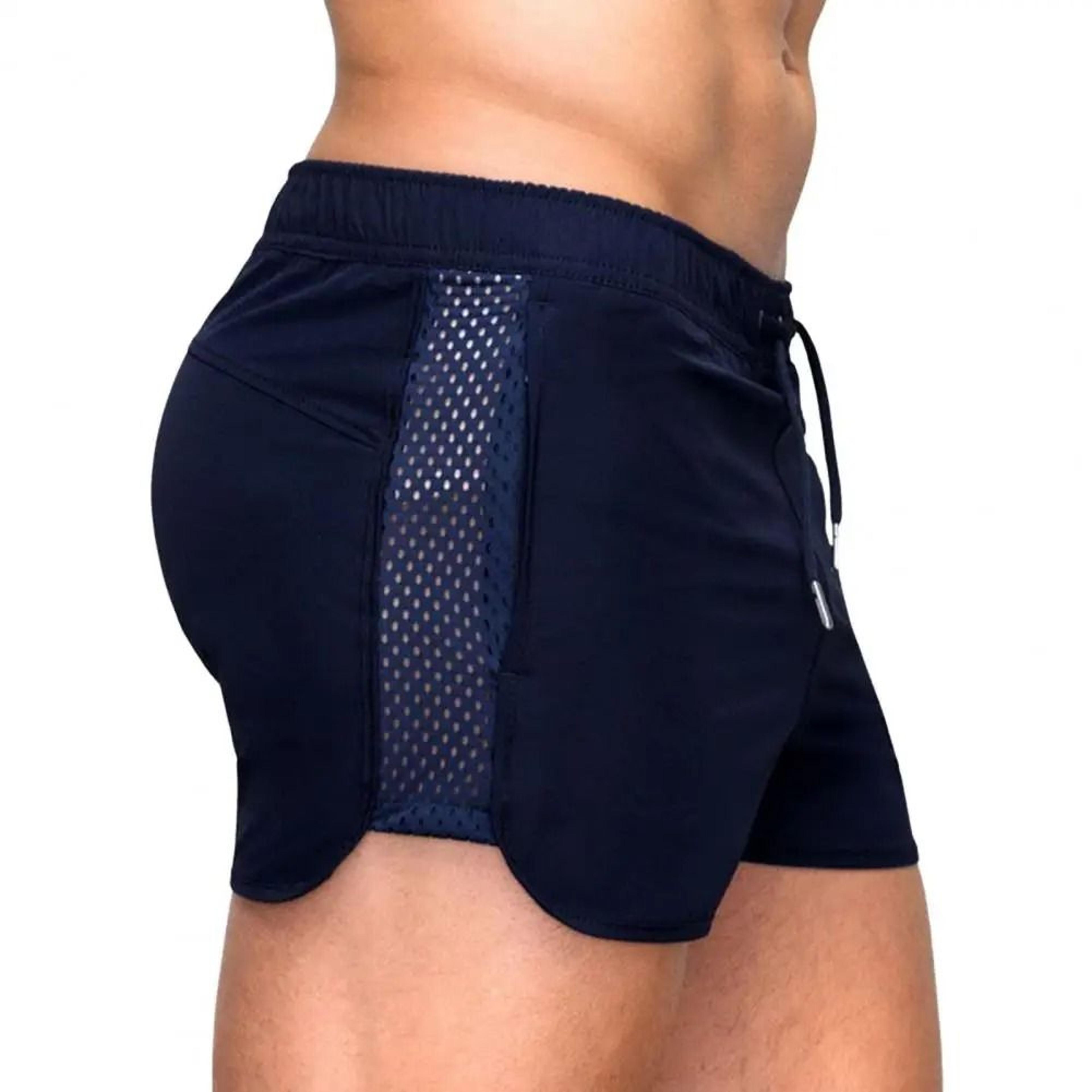 Mens Quick Dry Mesh Sport Shorts  Elastic Waistband Fitness  Beach Surfing Shorts 9