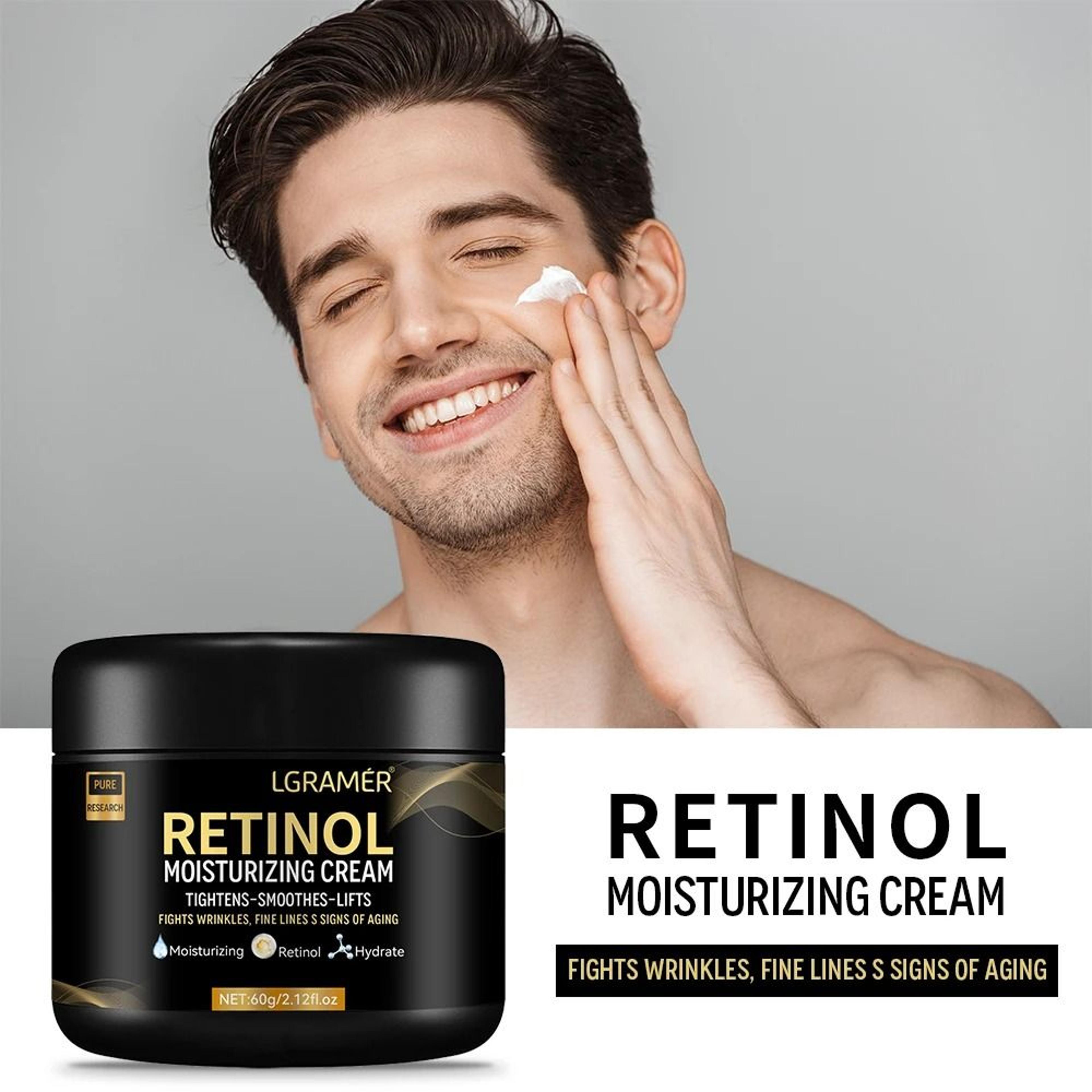 Mens Retinol Face Moisturizer  AntiWrinkle  Aging Recovery Cream  Professional Whitening  Pore Shri 1