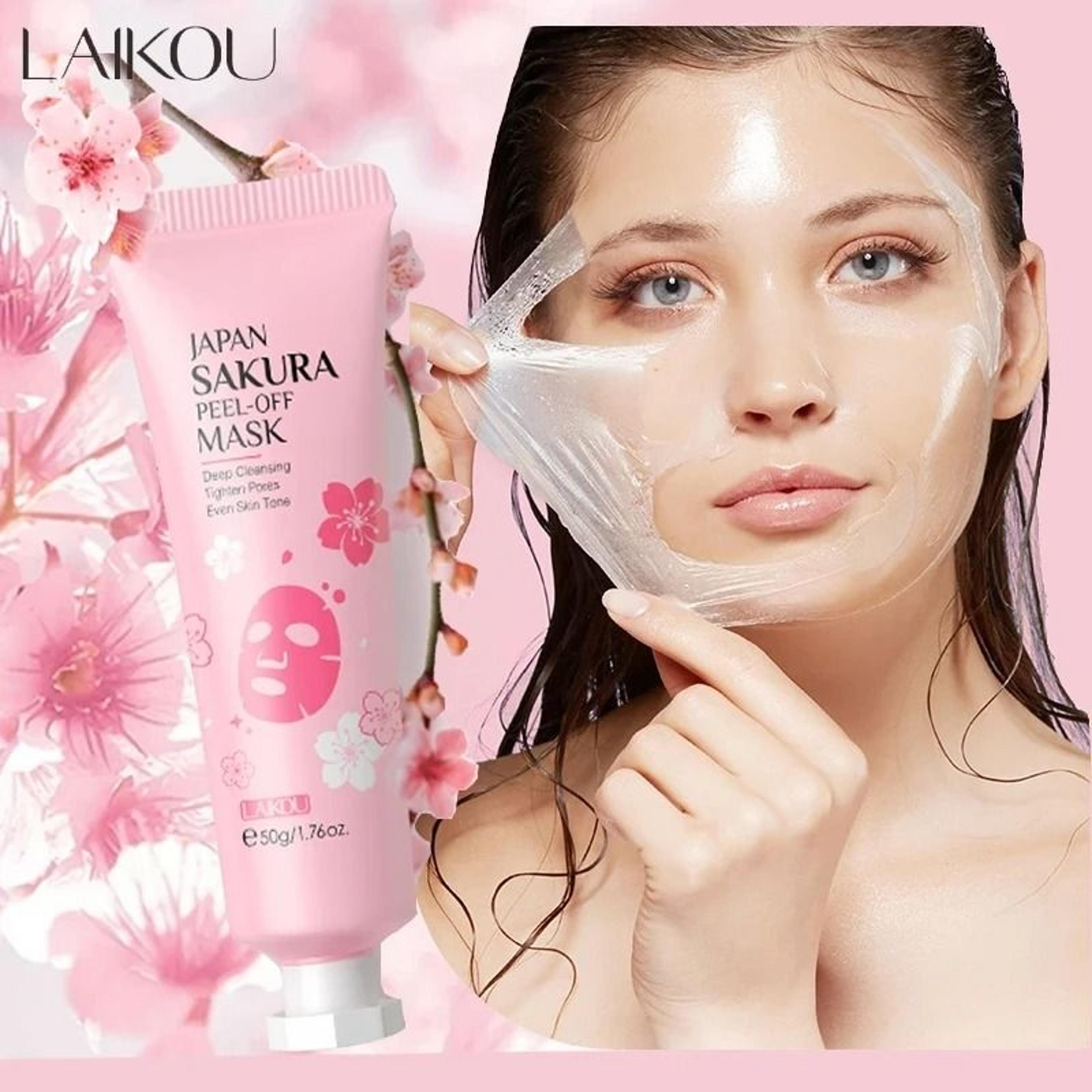 LAIKOU 24K Gold Sakura Peeling Face Mask  AntiWrinkle  Whitening Blackhead Removal  Professional 50 5