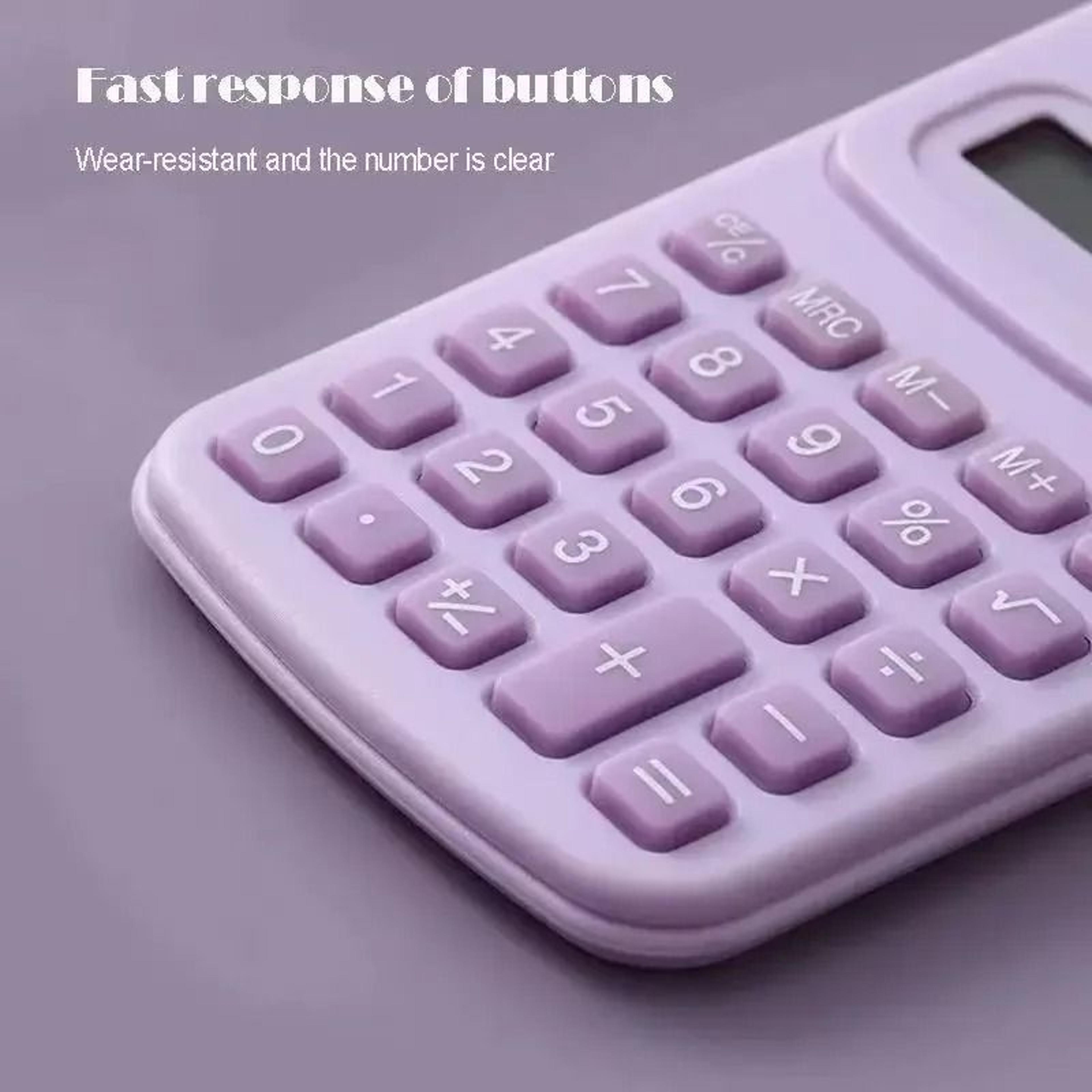 Small Solar Portable Calculator Cute 8 Digits LCD Electronic Primary School Teaching Supplies 5