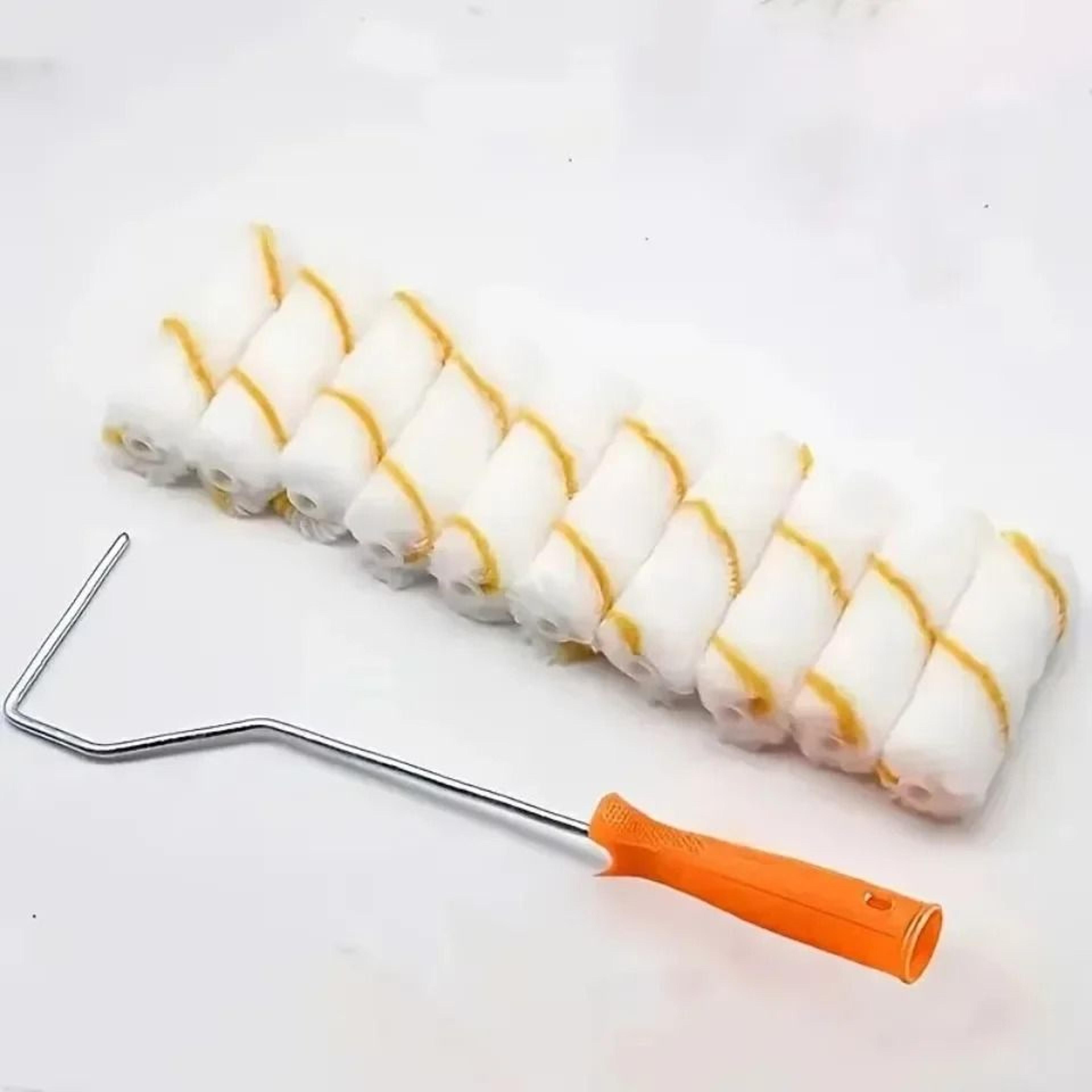 11pcs Paint Roller Kit Small Corner Thumb Roller Core With Polyester Blend Bracket 6
