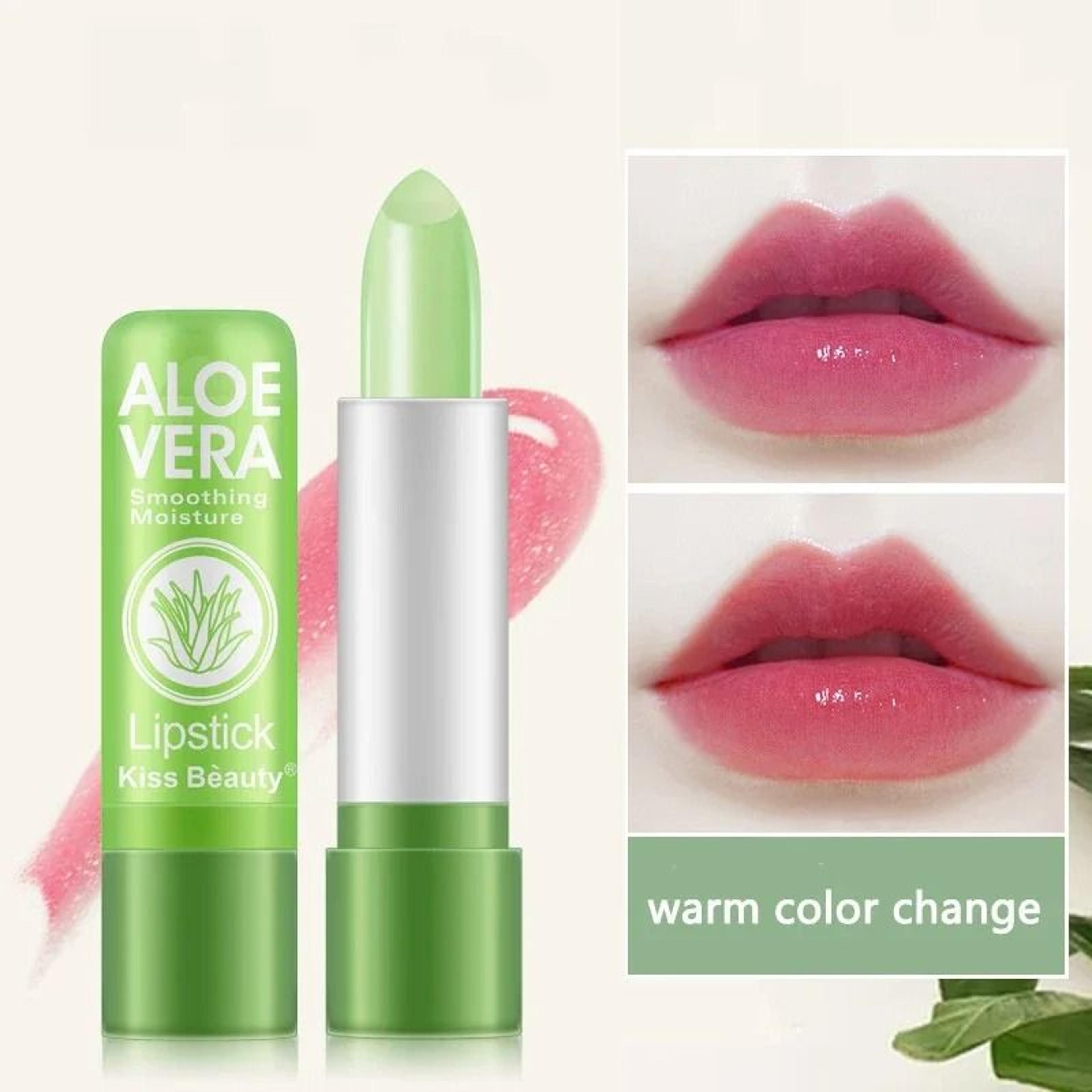 Aloe Vera Color Changing Moisturizing Lipstick Lasting Nutritional Repair AntiDrying Lip Care 1
