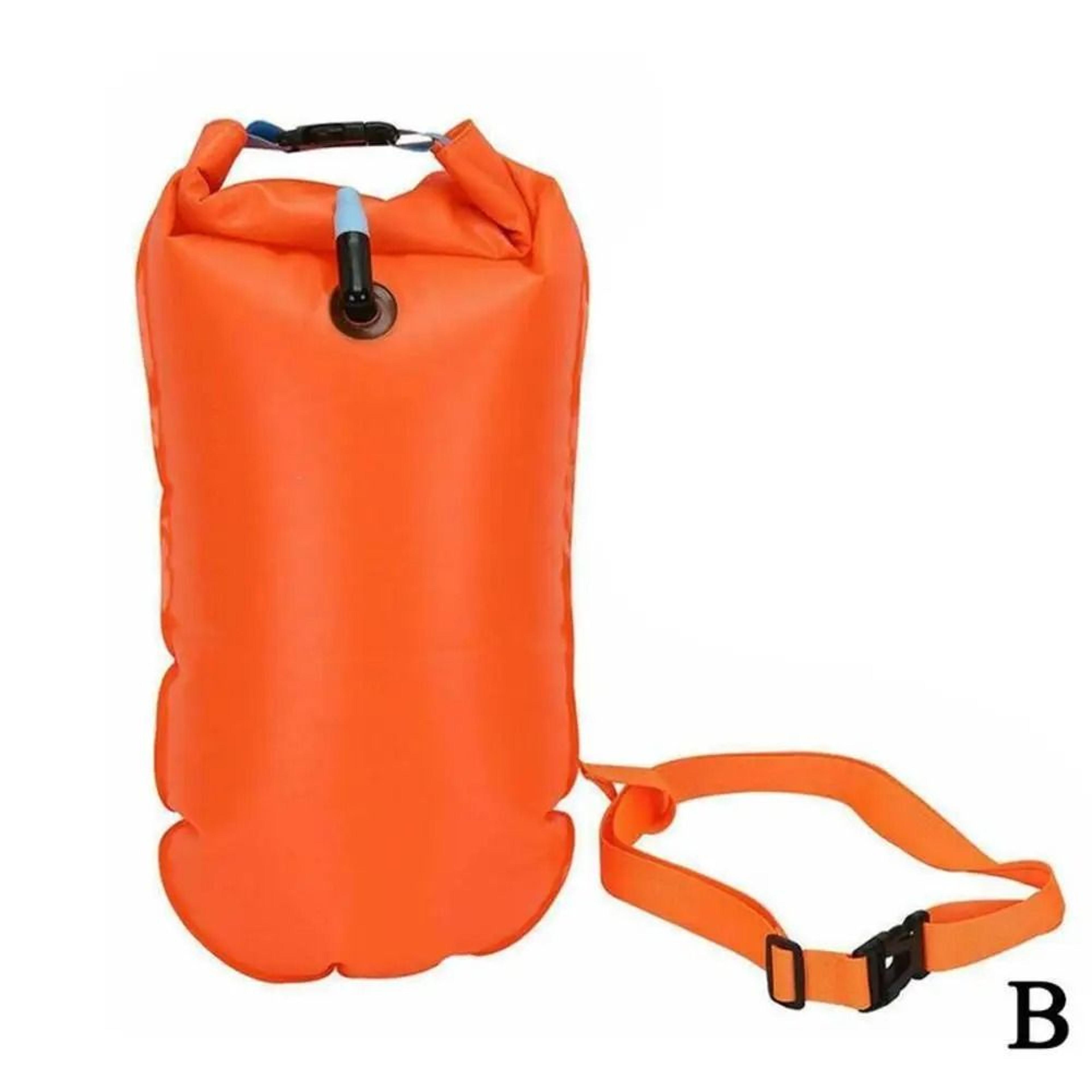 Inflatable Open Water Swimming Buoy Tow Float And Dry Bag With Double Air Bag System 6