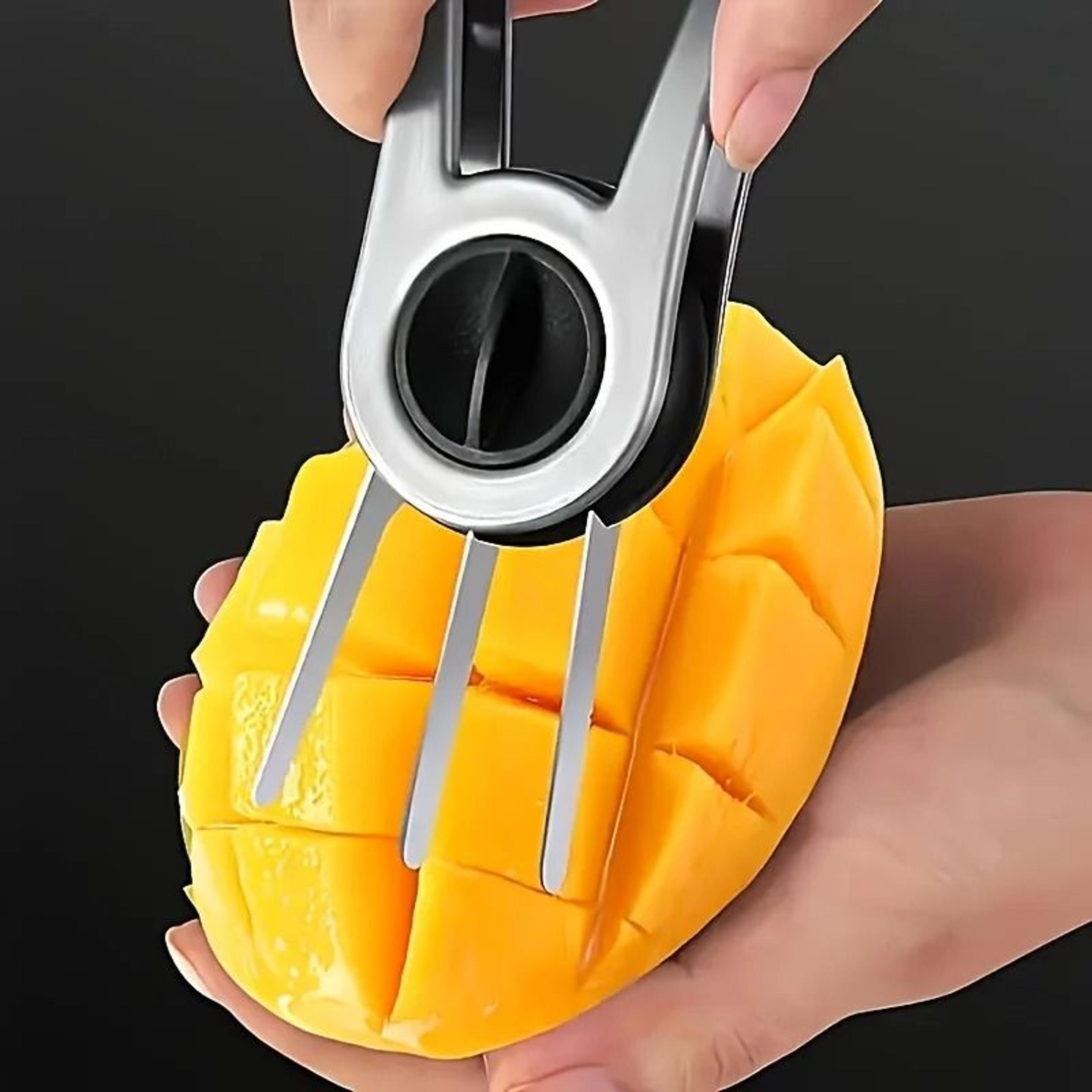 Professional Stainless Steel Mango Knife And Dicer Tool For Meat Extraction And Scooping 2