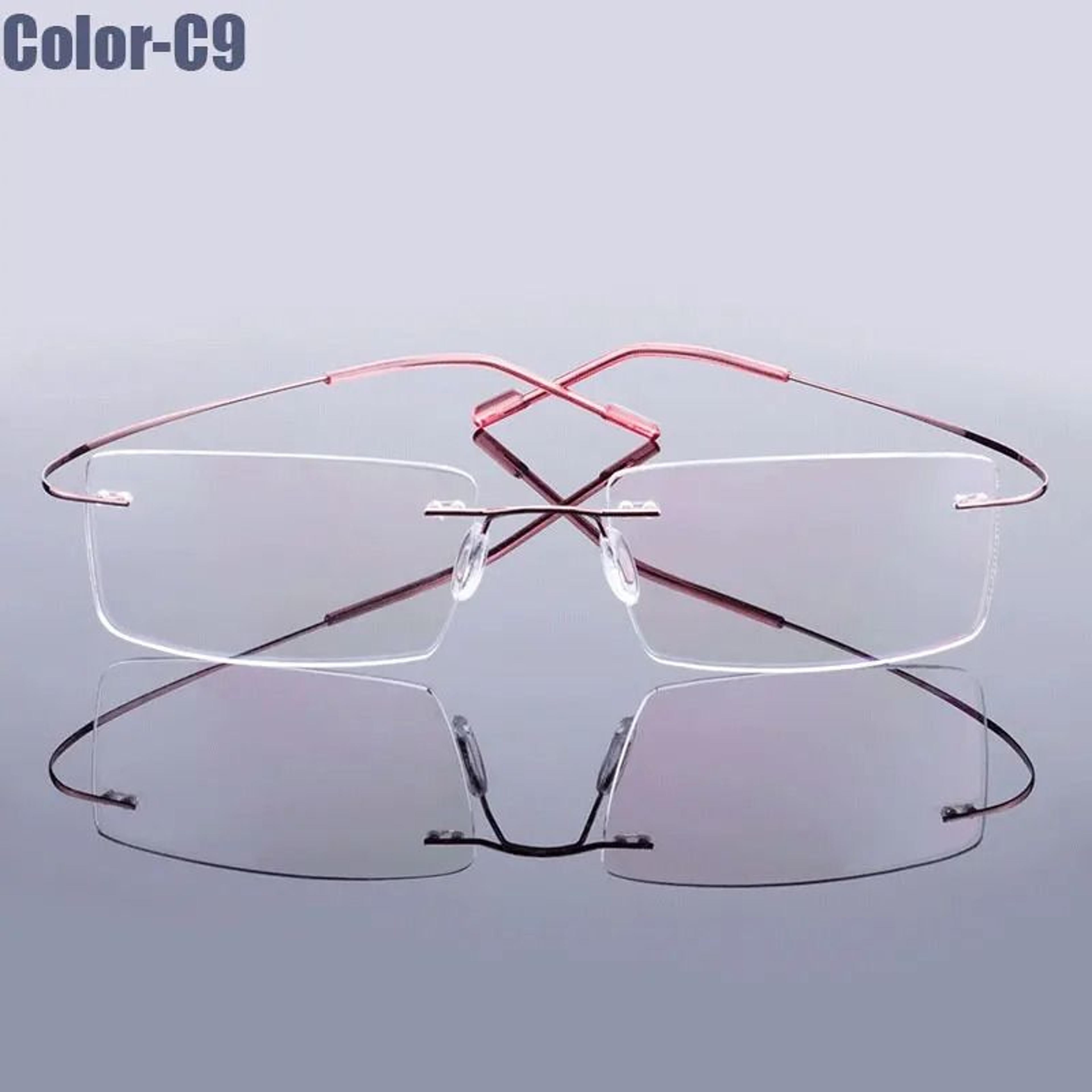 Ultralight Rimless Memory Alloy Prescription Glasses Frames 6