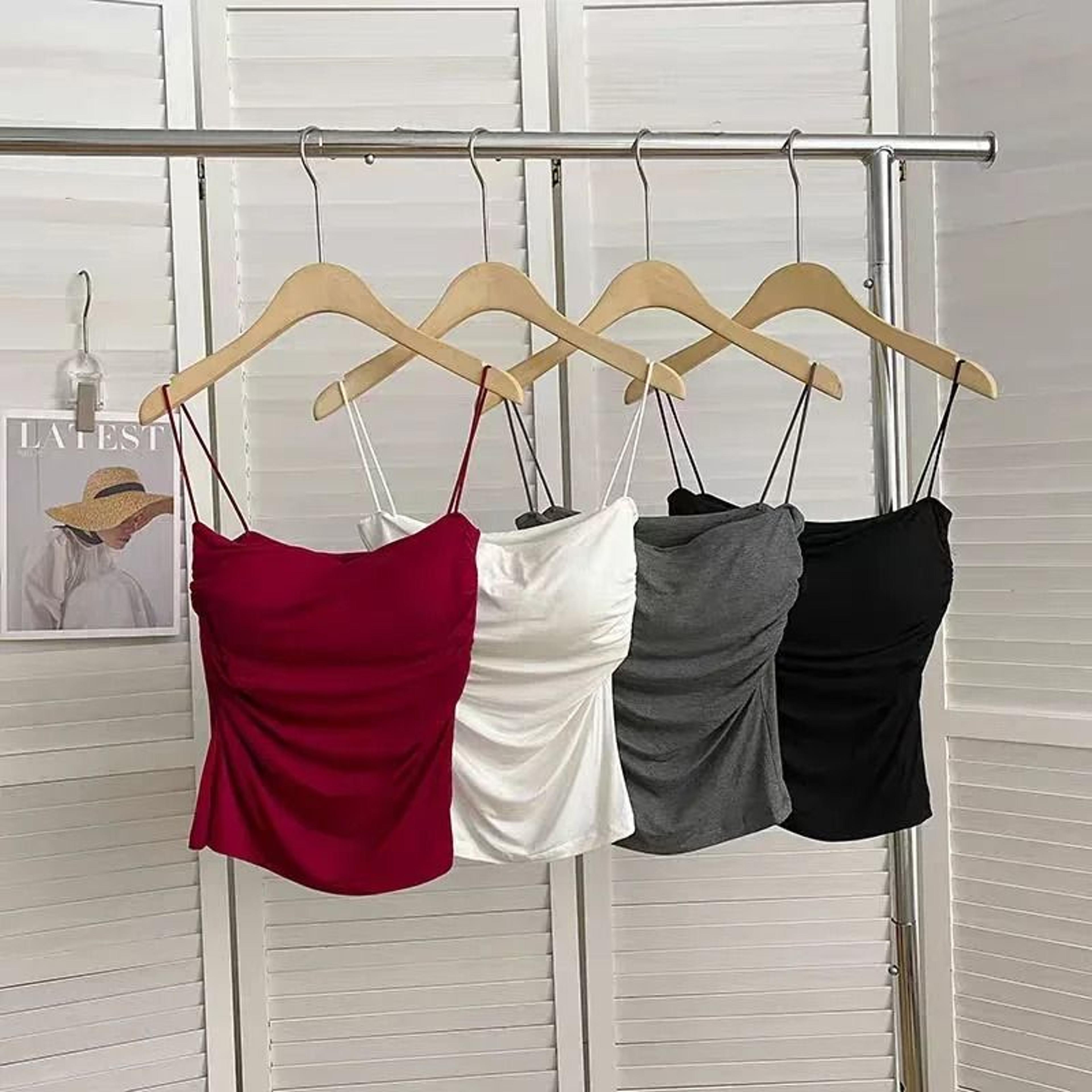 Womens Seamless Cotton Tank Top  Sexy Casual Crop Camisole With Chest Pads 5