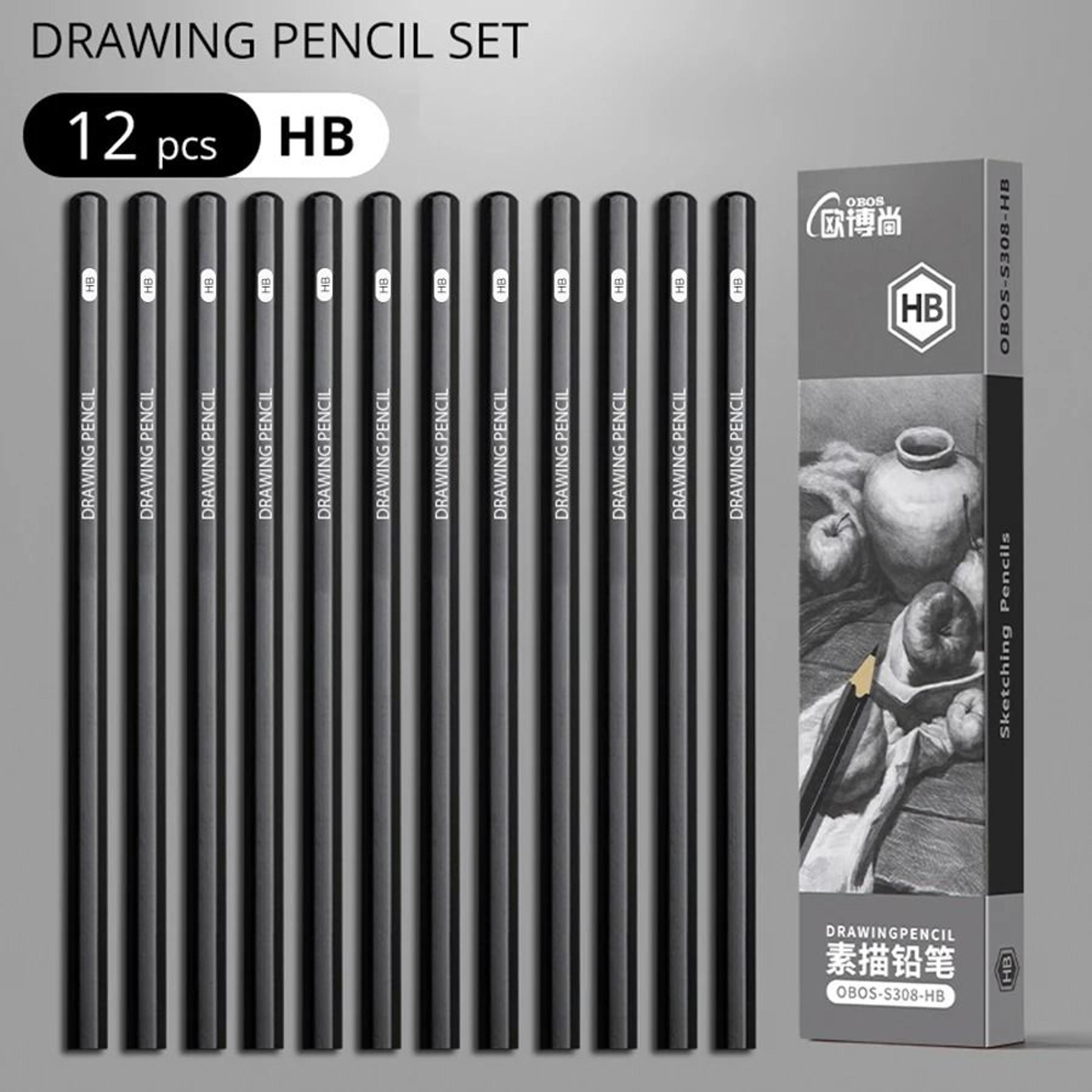 Professional MultiGrade Graphite  Charcoal Sketching Pencil Set 7