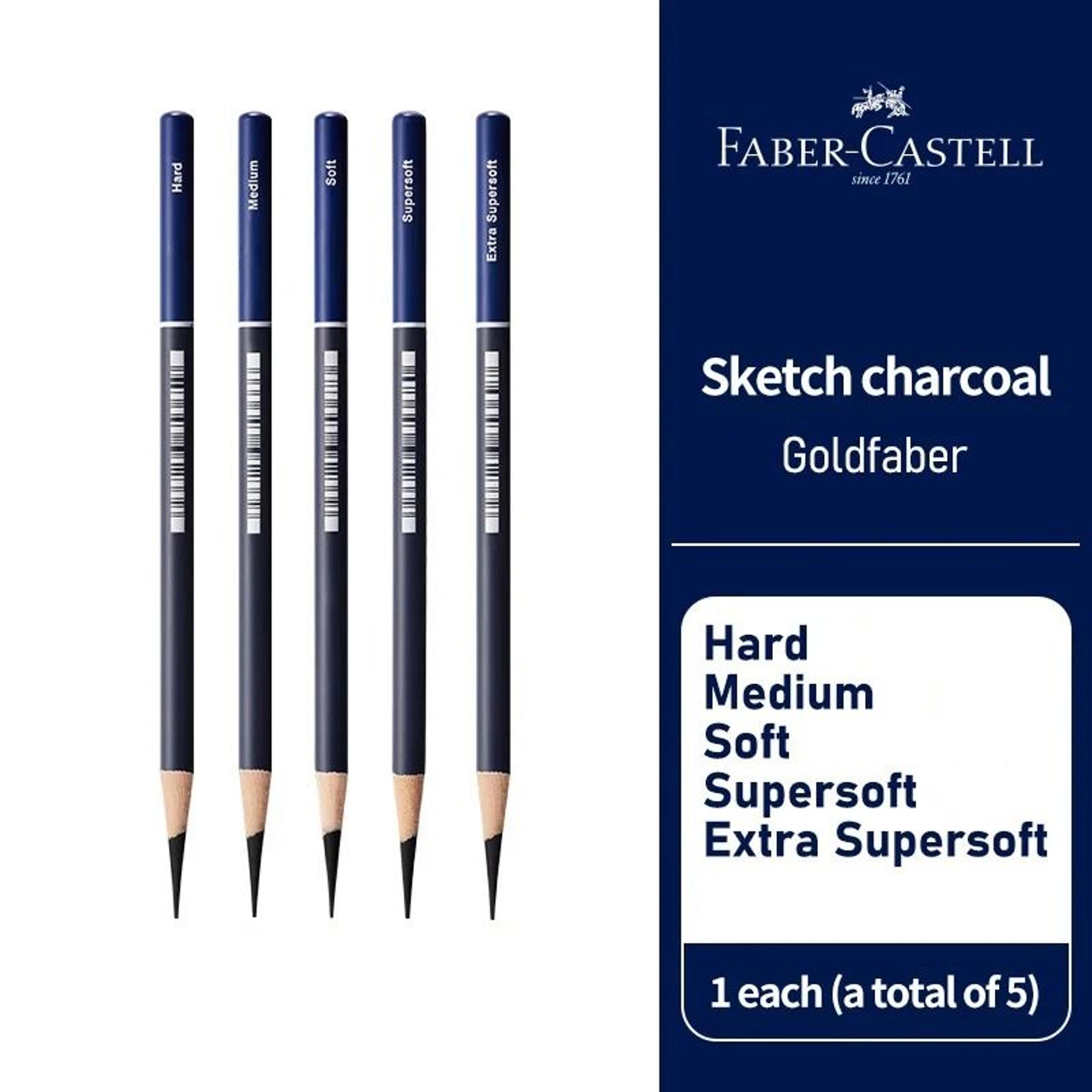 FaberCastell Goldfaber Professional Sketching Charcoal Pencils  Artisan Grade 6
