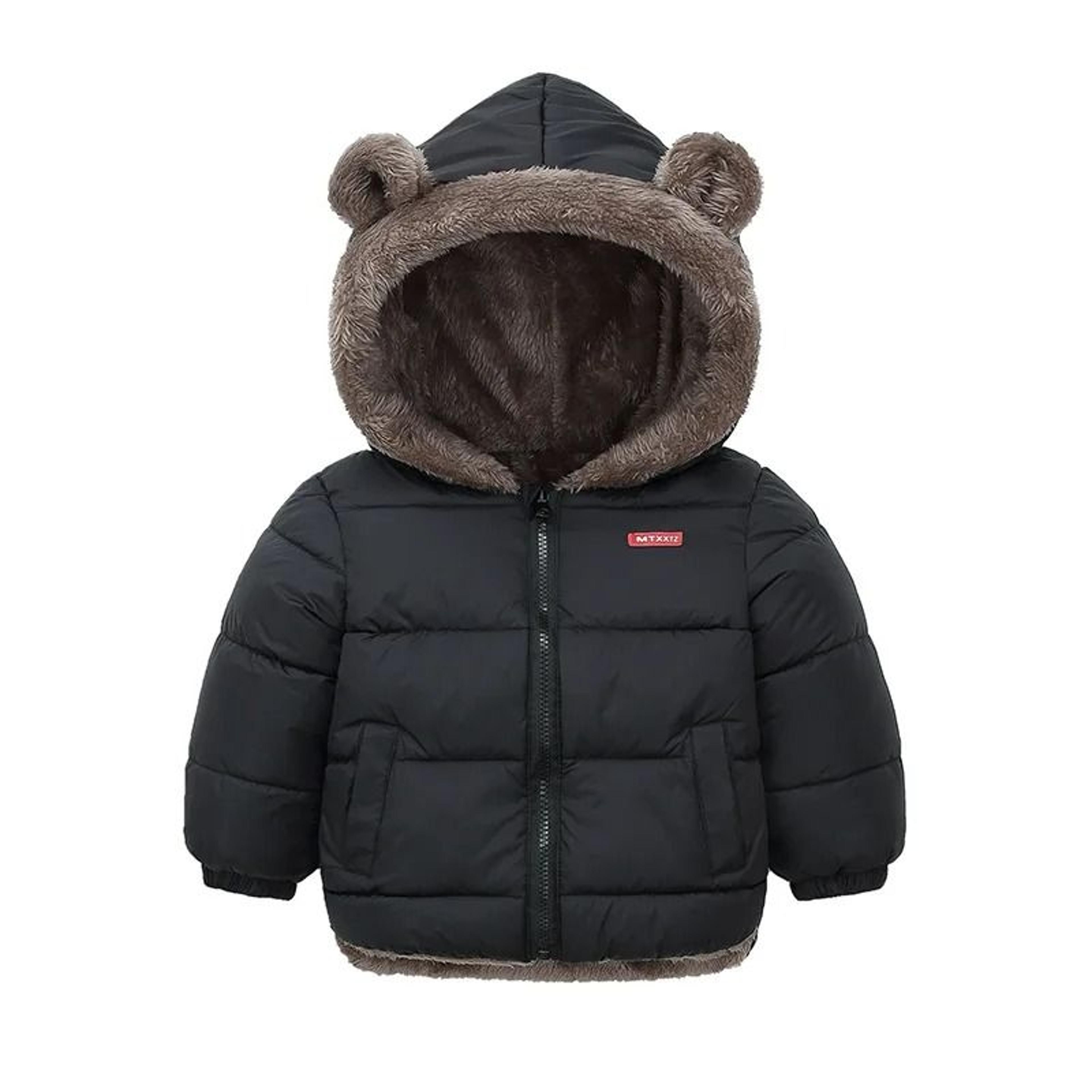 Childrens Thick Fleece Hooded Jacket  Winter Cashmere Padded Outerwear 4