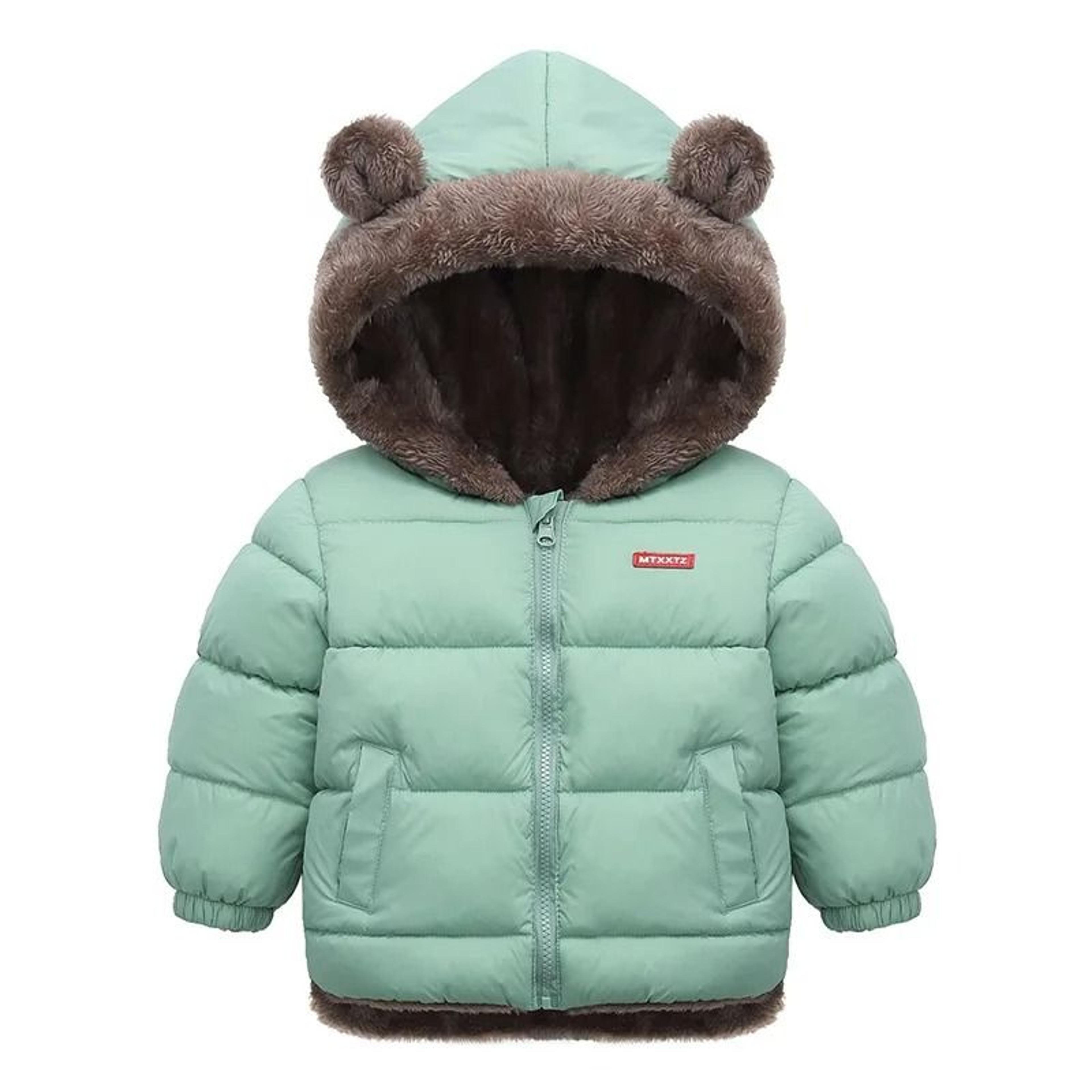Childrens Thick Fleece Hooded Jacket  Winter Cashmere Padded Outerwear 8