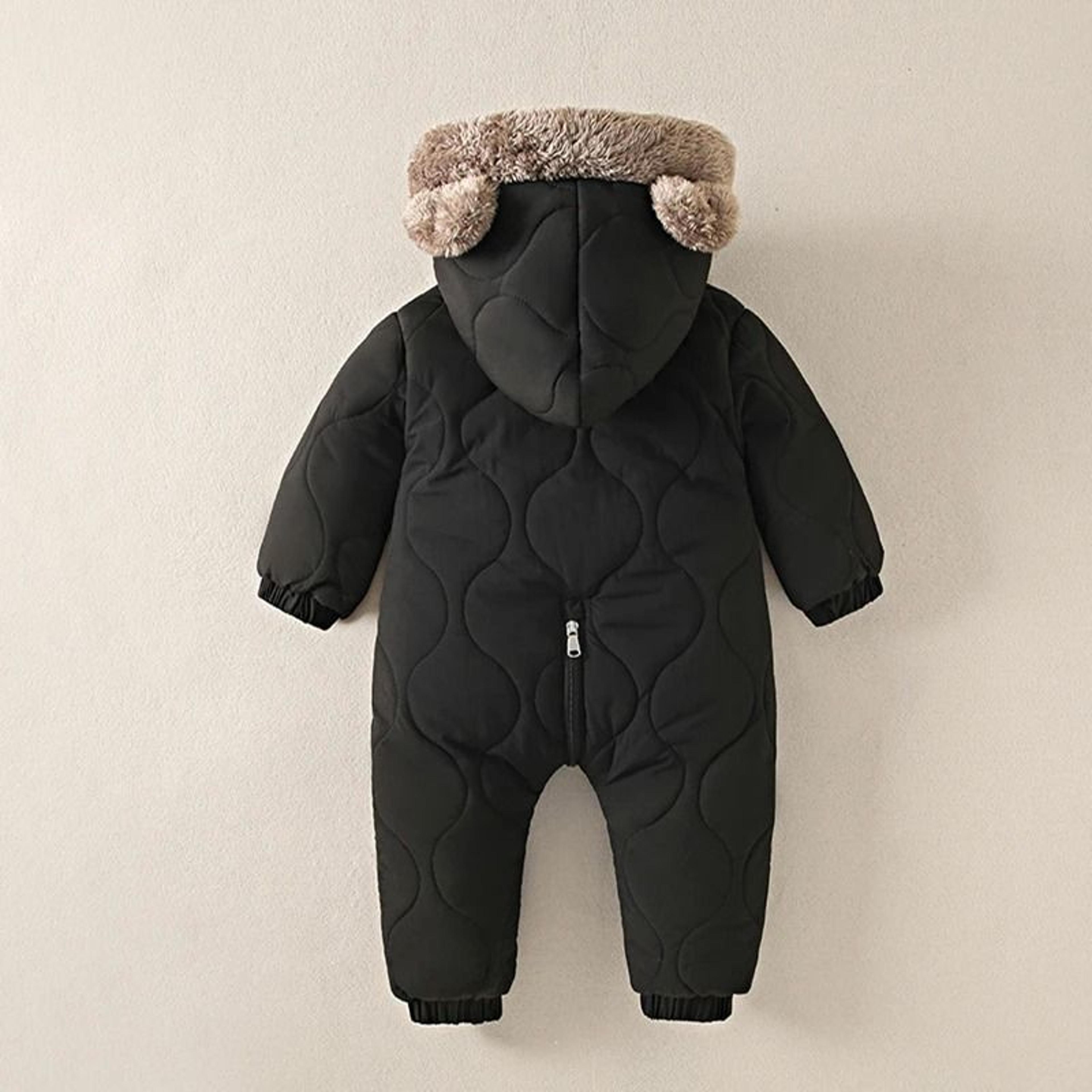 2025 Newborn Winter Snowsuit  VelvetLined Thermal Jumpsuit  Romper 1