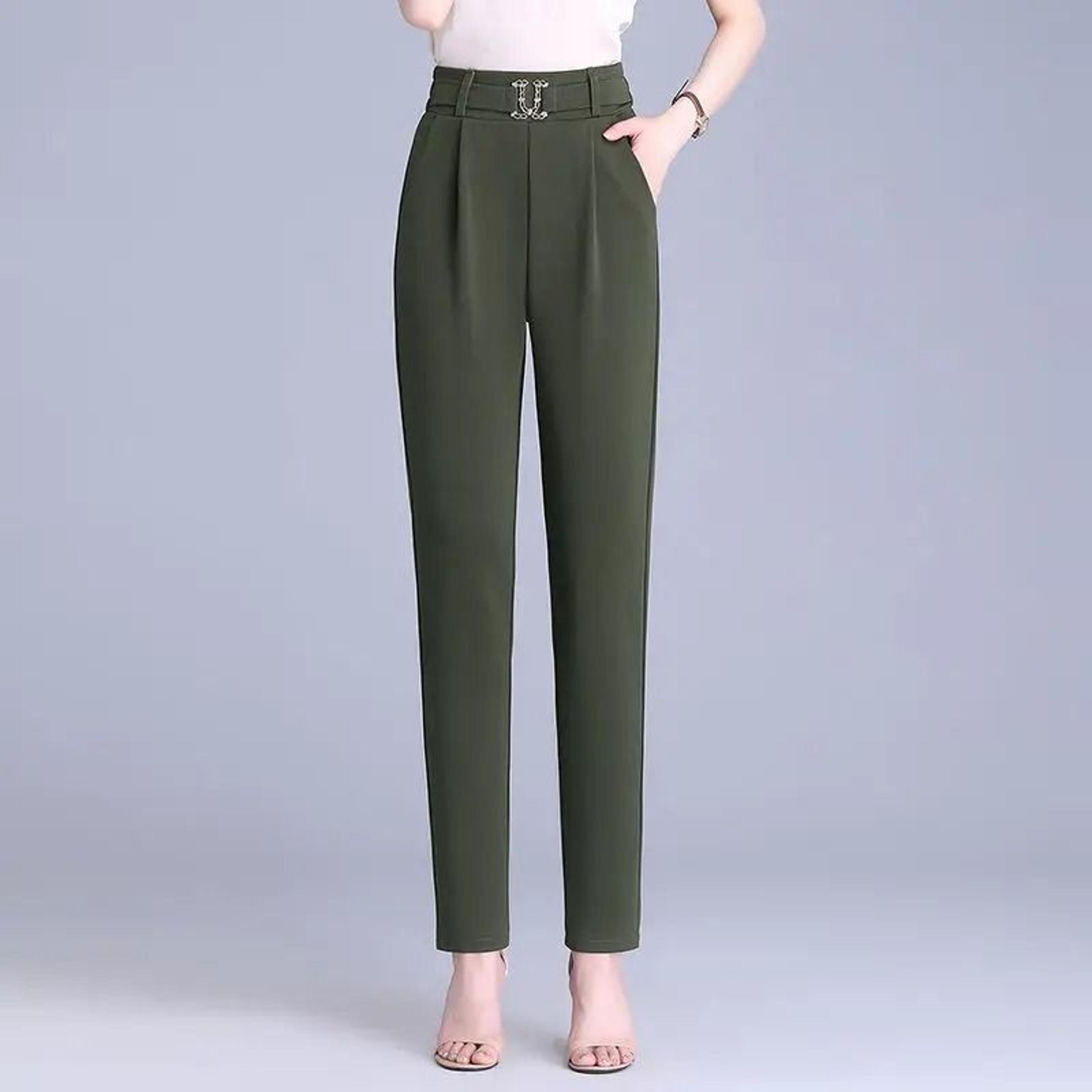 HighWaisted SmallFoot Suit Pants Women StretchSlim AllMatch Draped SlimFitting Trousers 7
