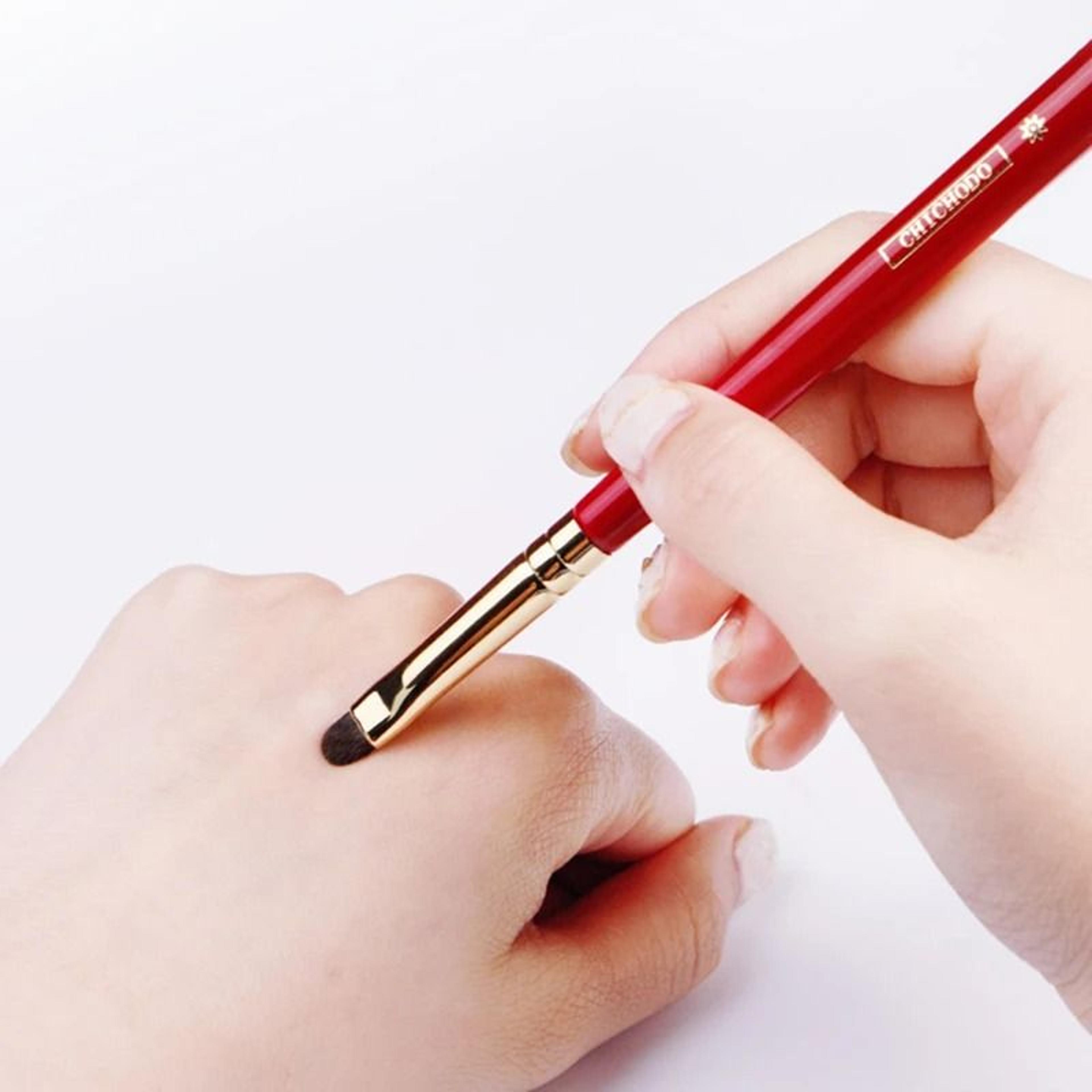 CHICHODO Luxury Eyeliner Brush Red Rose Series 005 Natural Pony Hair Professional Eye Makeup Tool 2