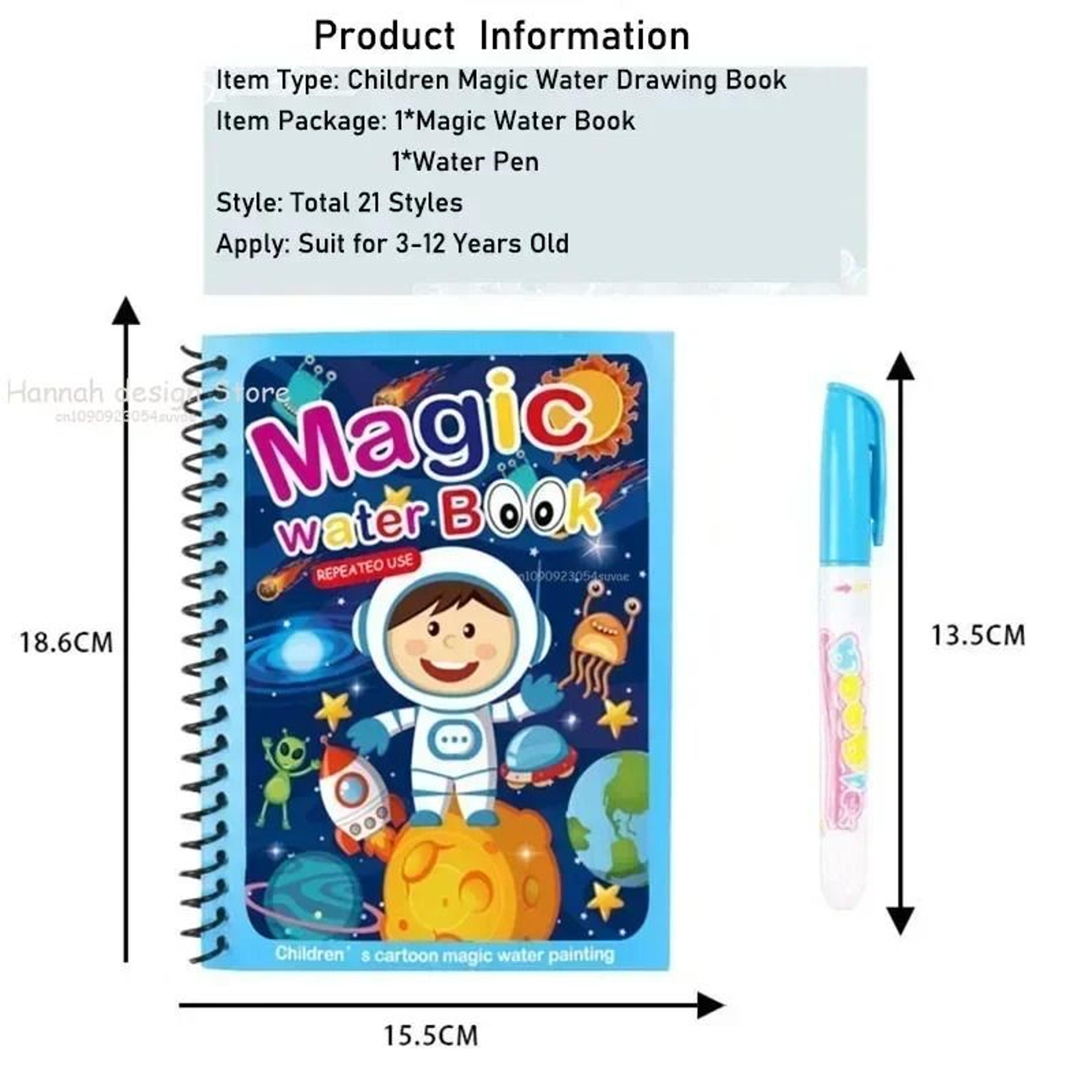 Reusable Magic Water Coloring Book  DIY Sensory Drawing Toy For Kids  Kindergarten Graffiti 4