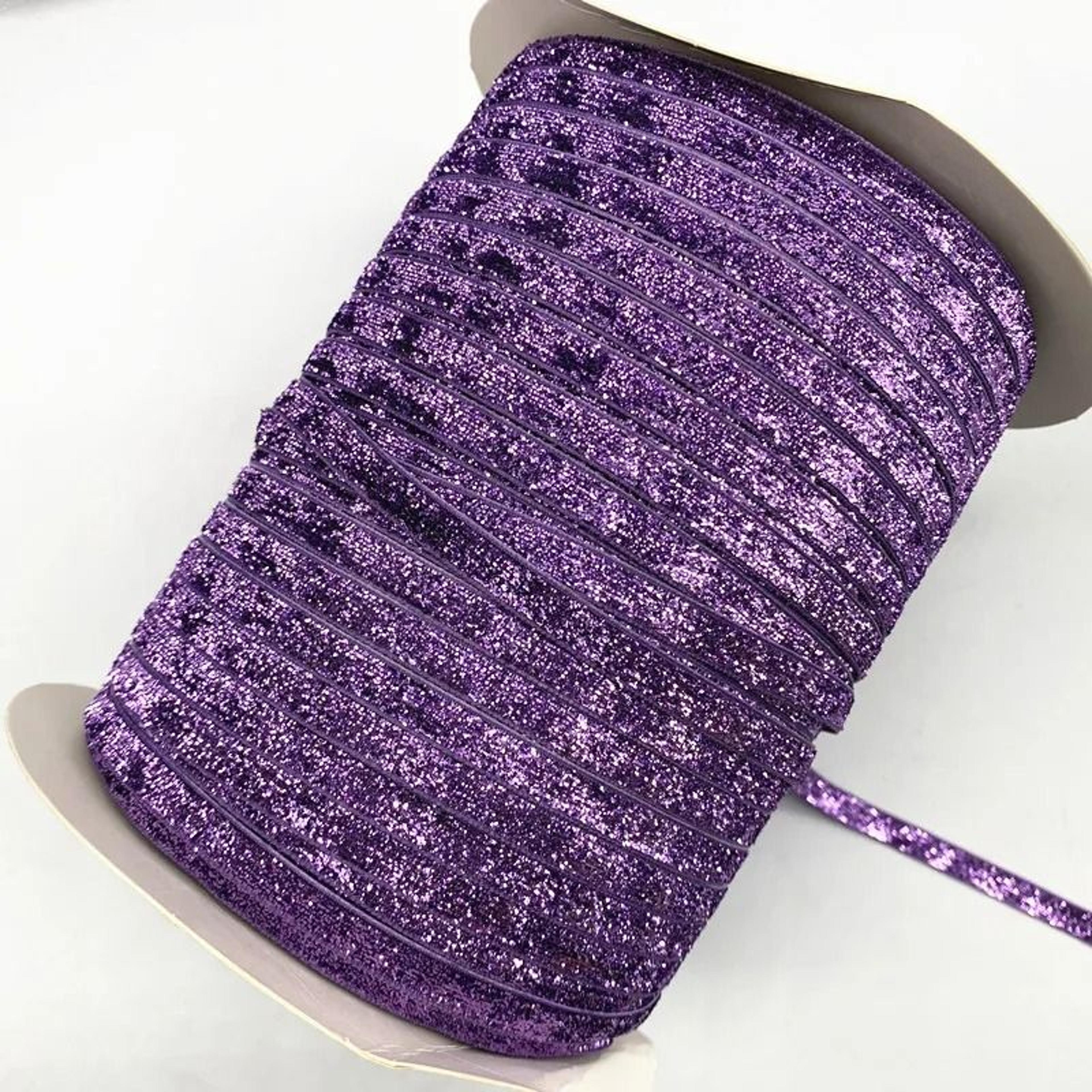 6mm Glitter Velvet Ribbon  Professional SingleFace NonElastic Headband  Bow Decoration 14
