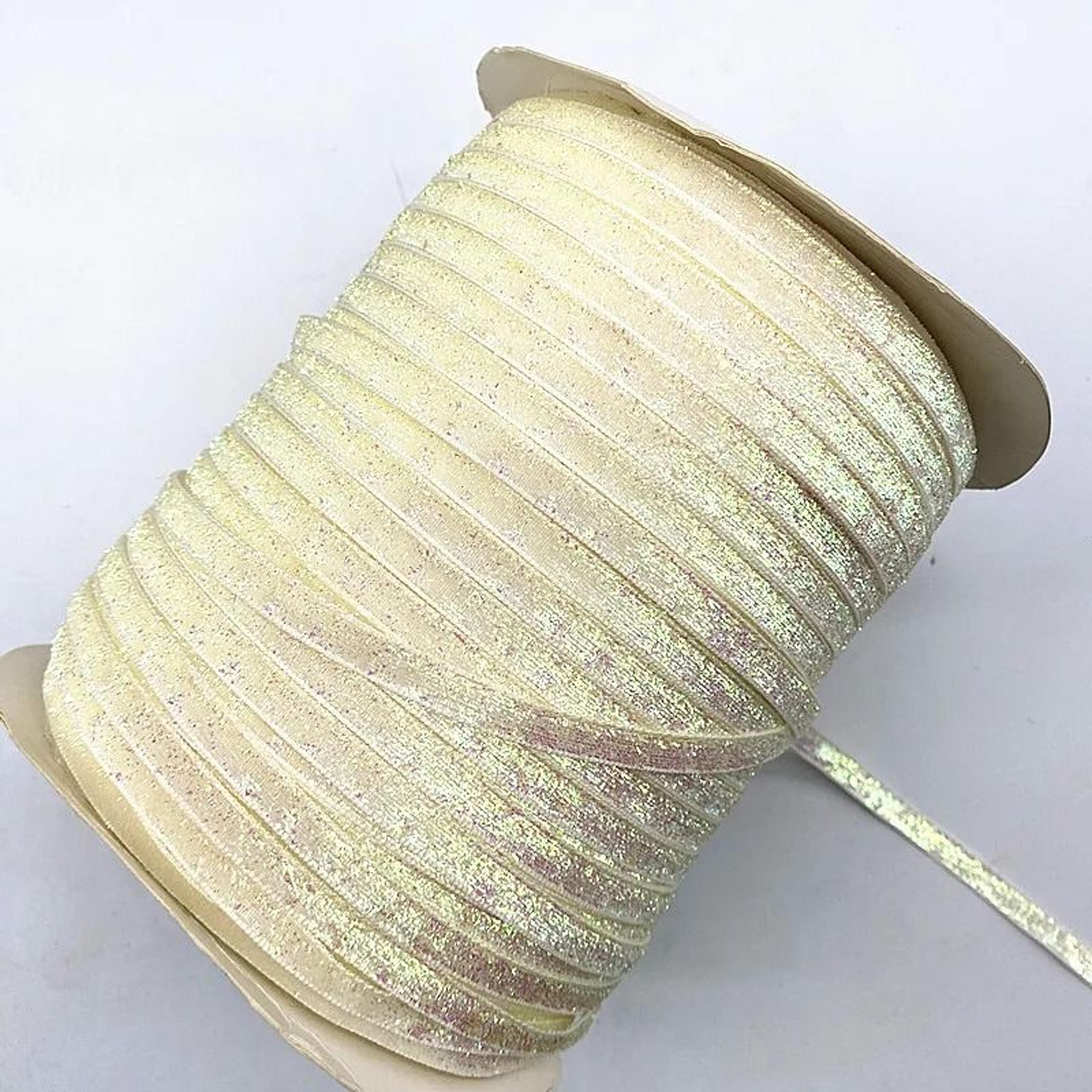 6mm Glitter Velvet Ribbon  Professional SingleFace NonElastic Headband  Bow Decoration 15