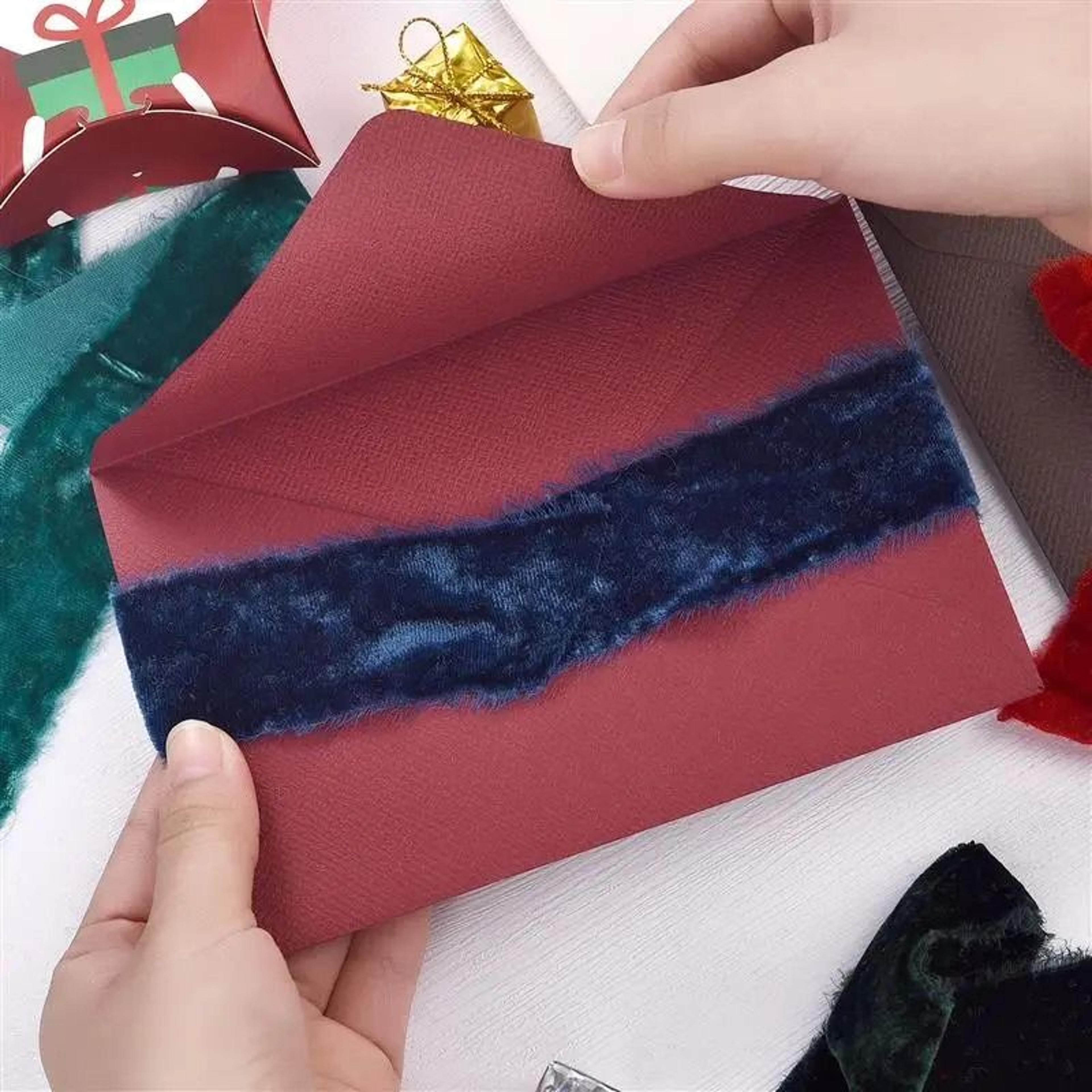 FrayedEdge Velvet Suede Ribbon  Professional 157 In Wedding Invitation  Bouquet Wrapping System 5