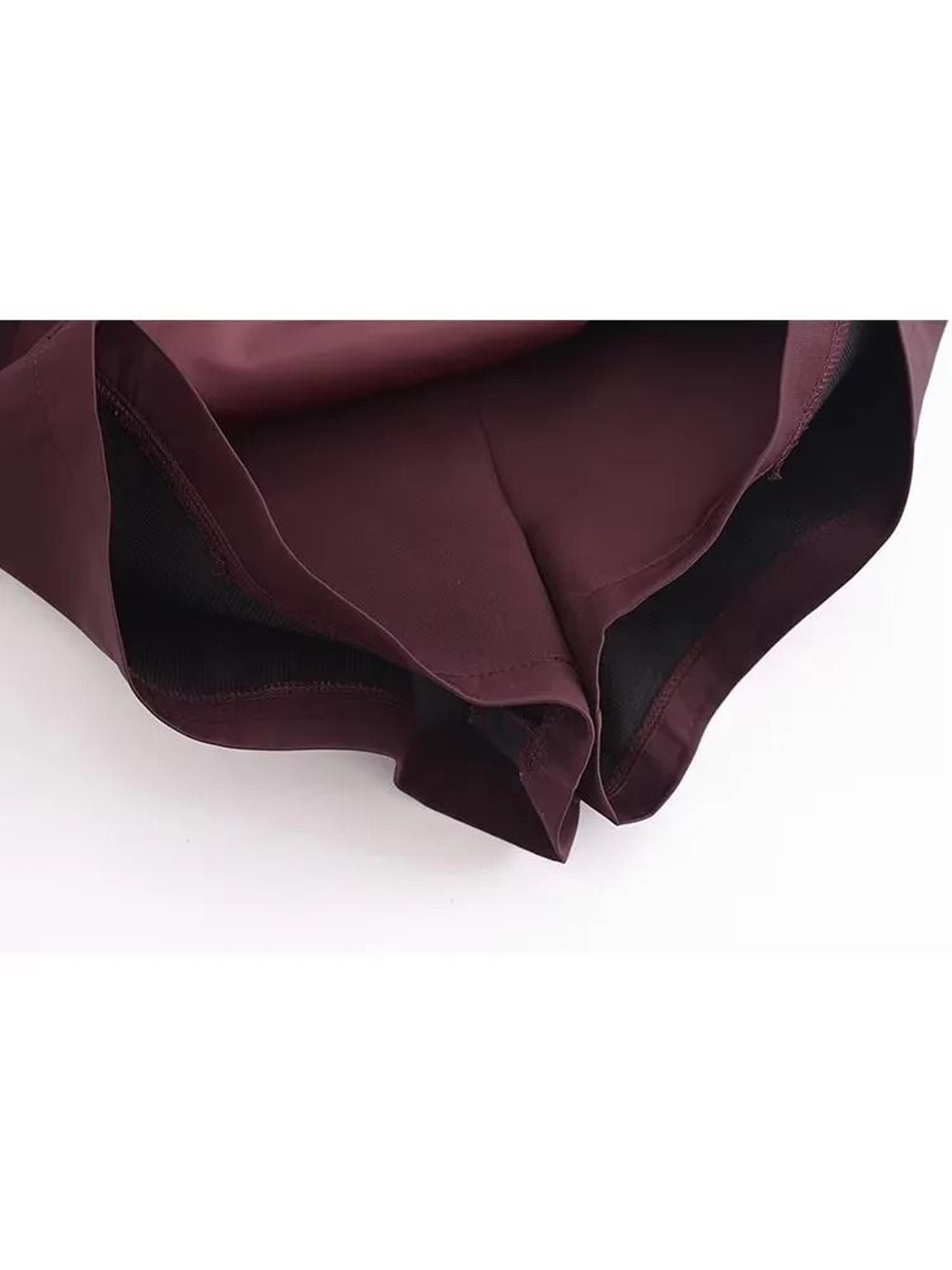 TFMLN New Spring Solid Skort  Womens Fashion SideZipper Mini ShortsSkirt System 5