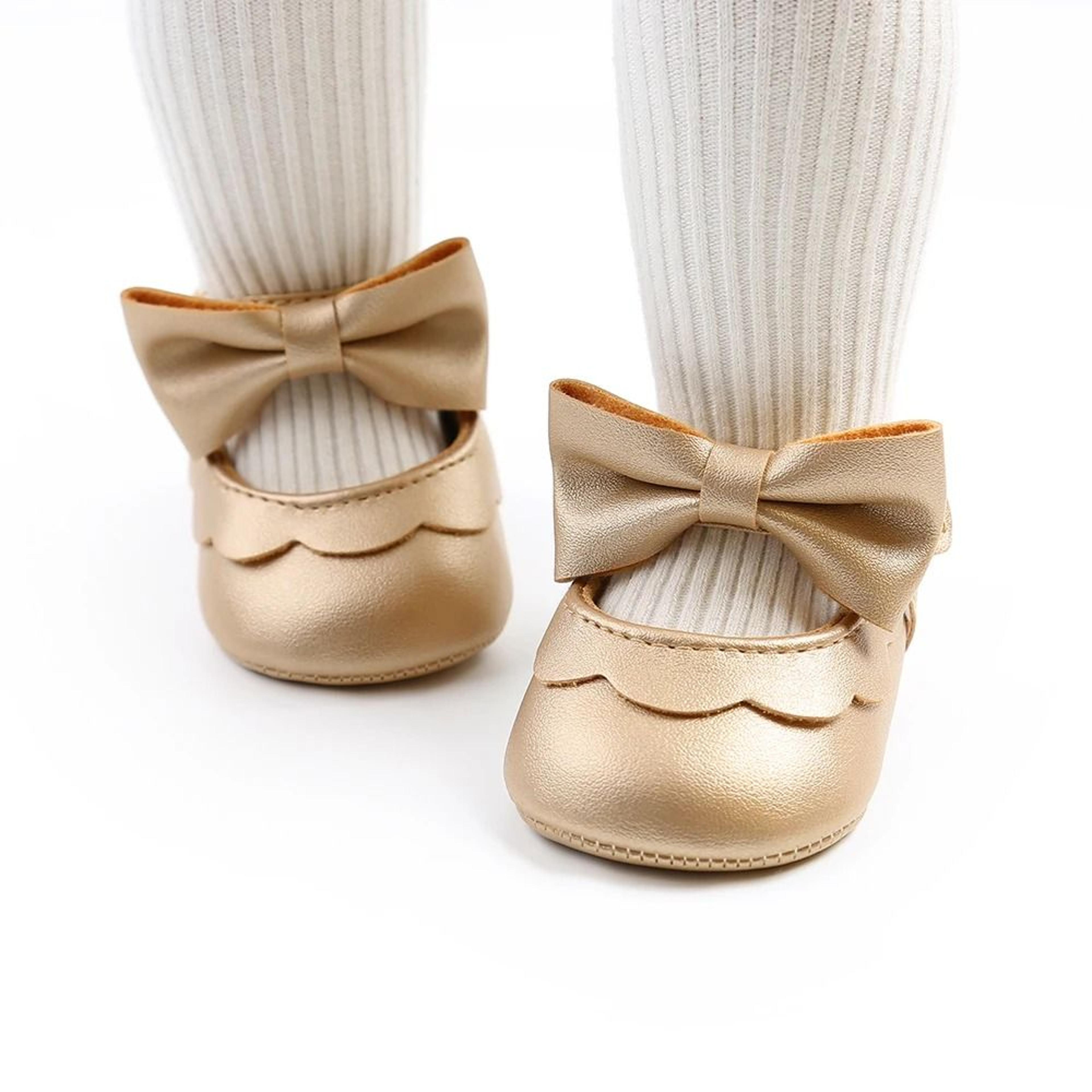 Baby Casual Mary Janes  Newborn Bowknot NonSlip SoftSole PU First Walkers 4