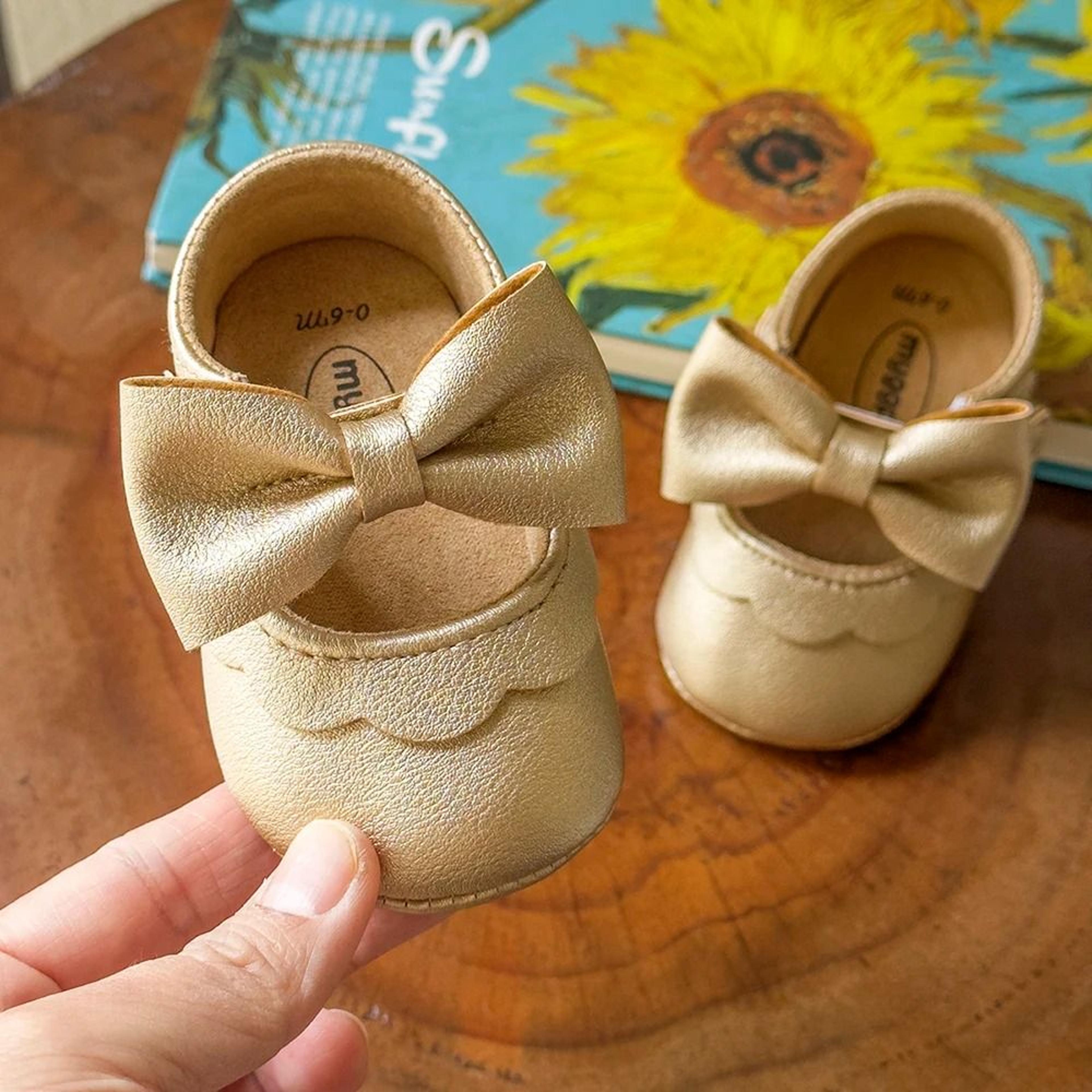 Baby Casual Mary Janes  Newborn Bowknot NonSlip SoftSole PU First Walkers 7