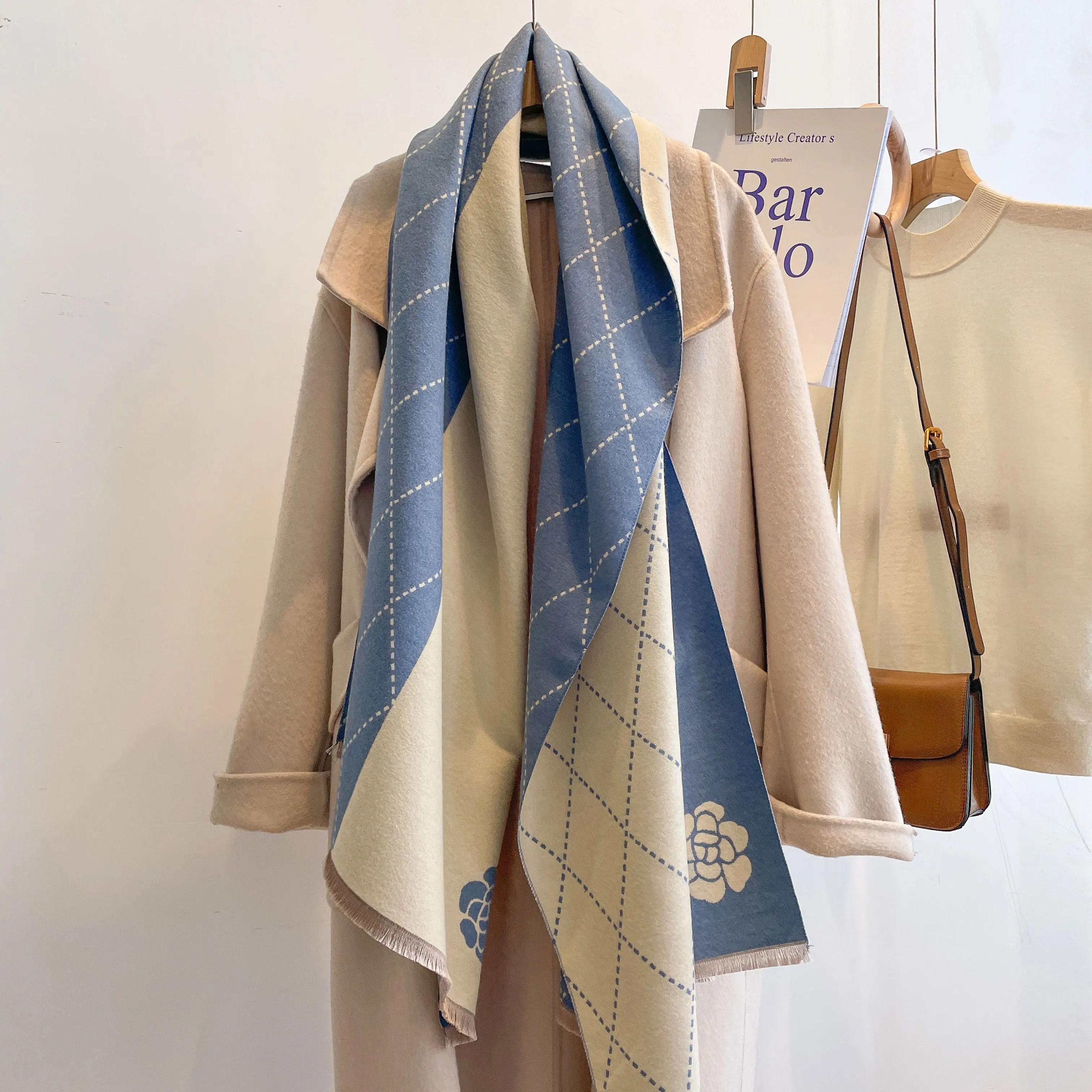 2023 Designer Cashmere Shawl  Ladies Winter Wrap  Premium Hijab Pashmina System 1