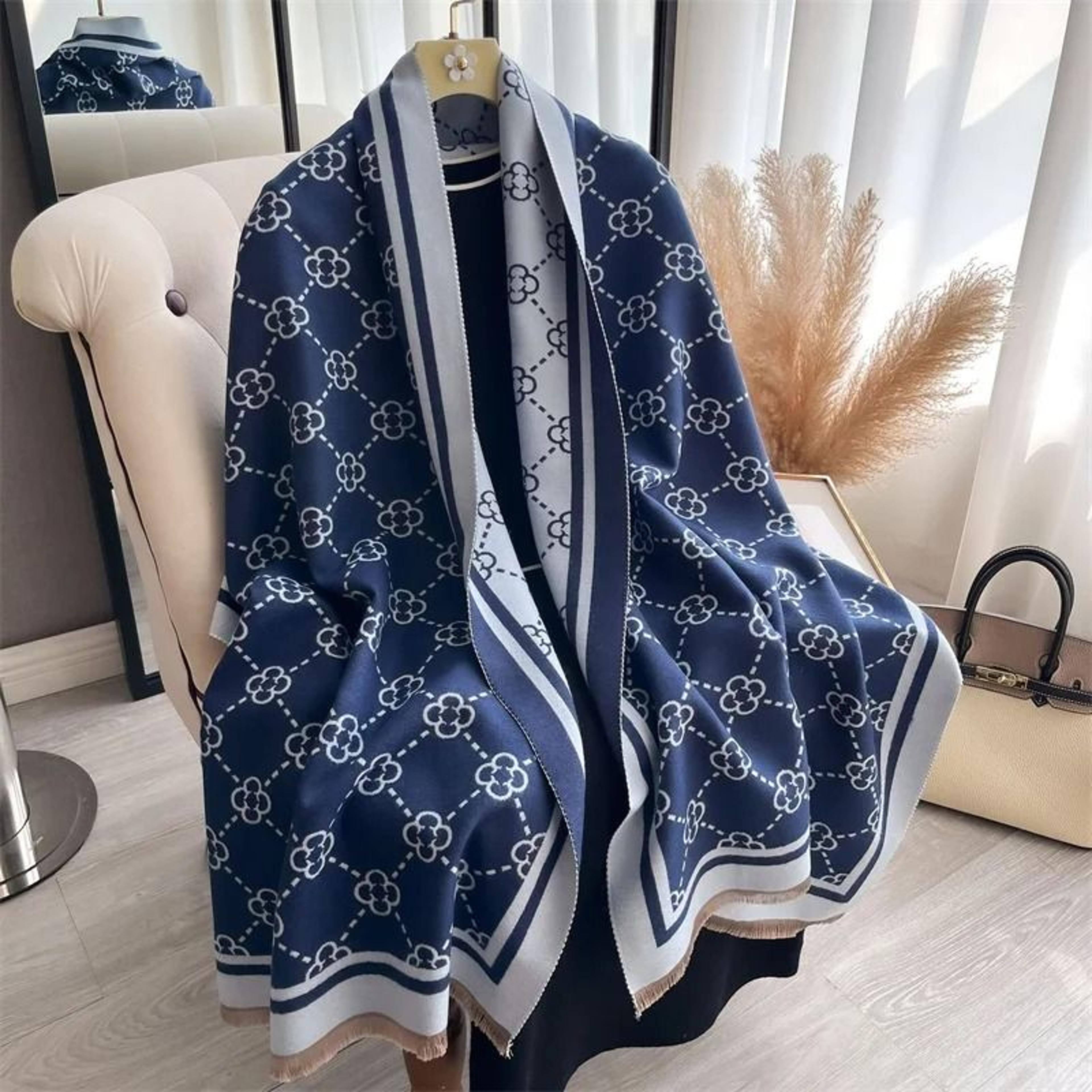 Luxury Plaid CashmereFeel Scarf  Womens Winter Pashmina Shawl  Heavyweight Blanket Wrap System 4