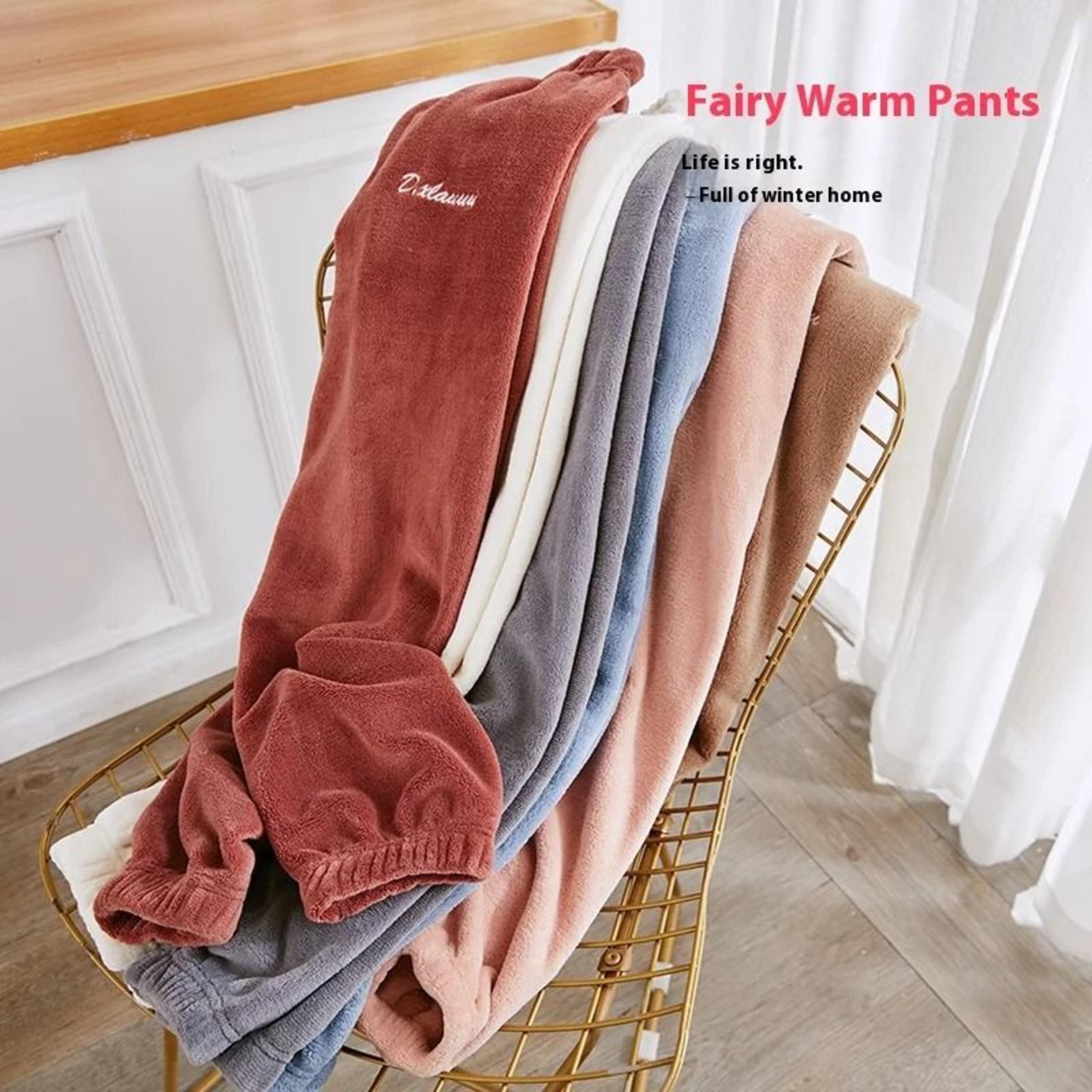 Womens Thickened Coral Fleece Pajama Pants  Winter Warm Fairy Homewear  Student Thermal Sleepwear S 3