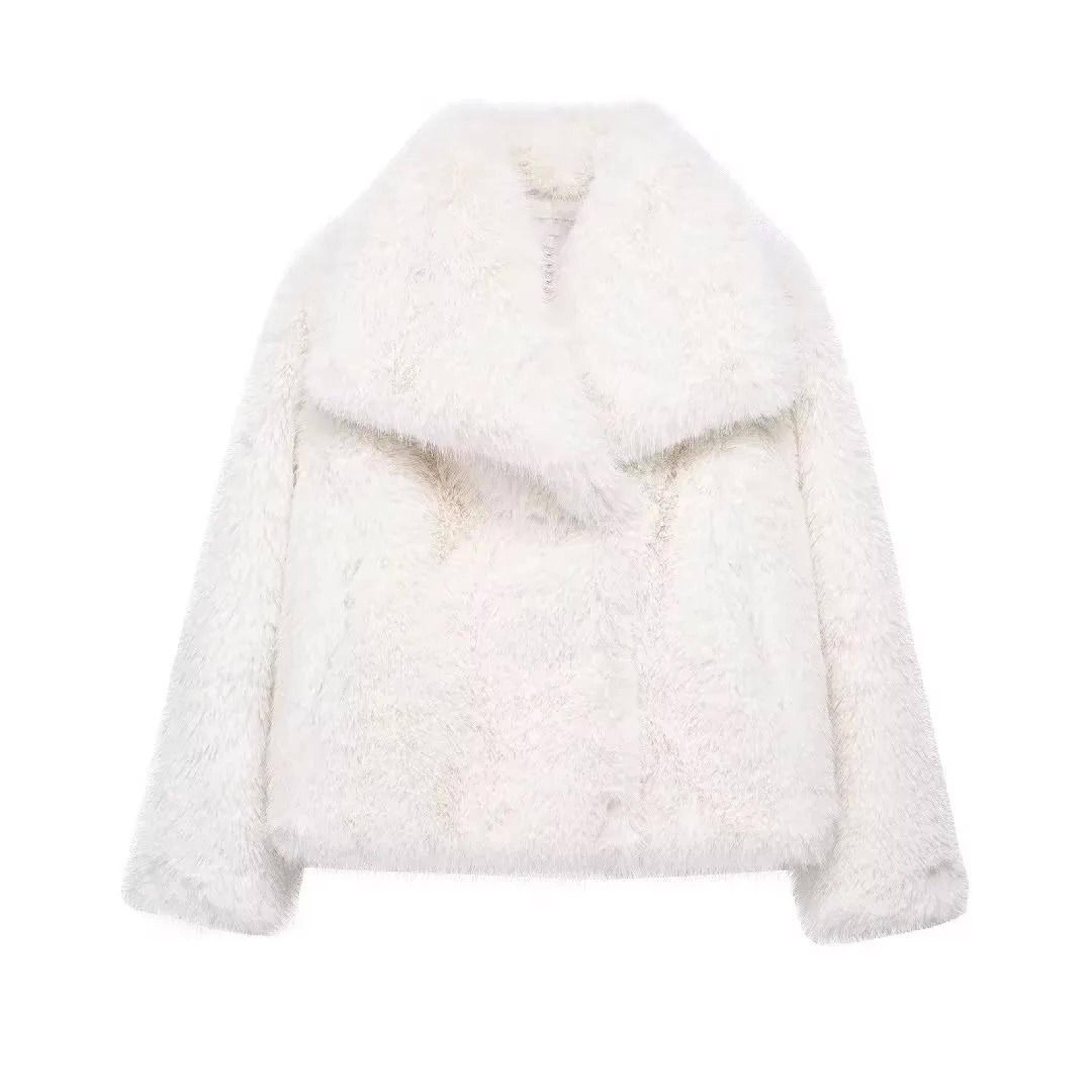 HH Elegant Faux Fur Outerwear System  Premium HighStreet Fluffy Lapel Jacket  Thermal Fashion Infra 11