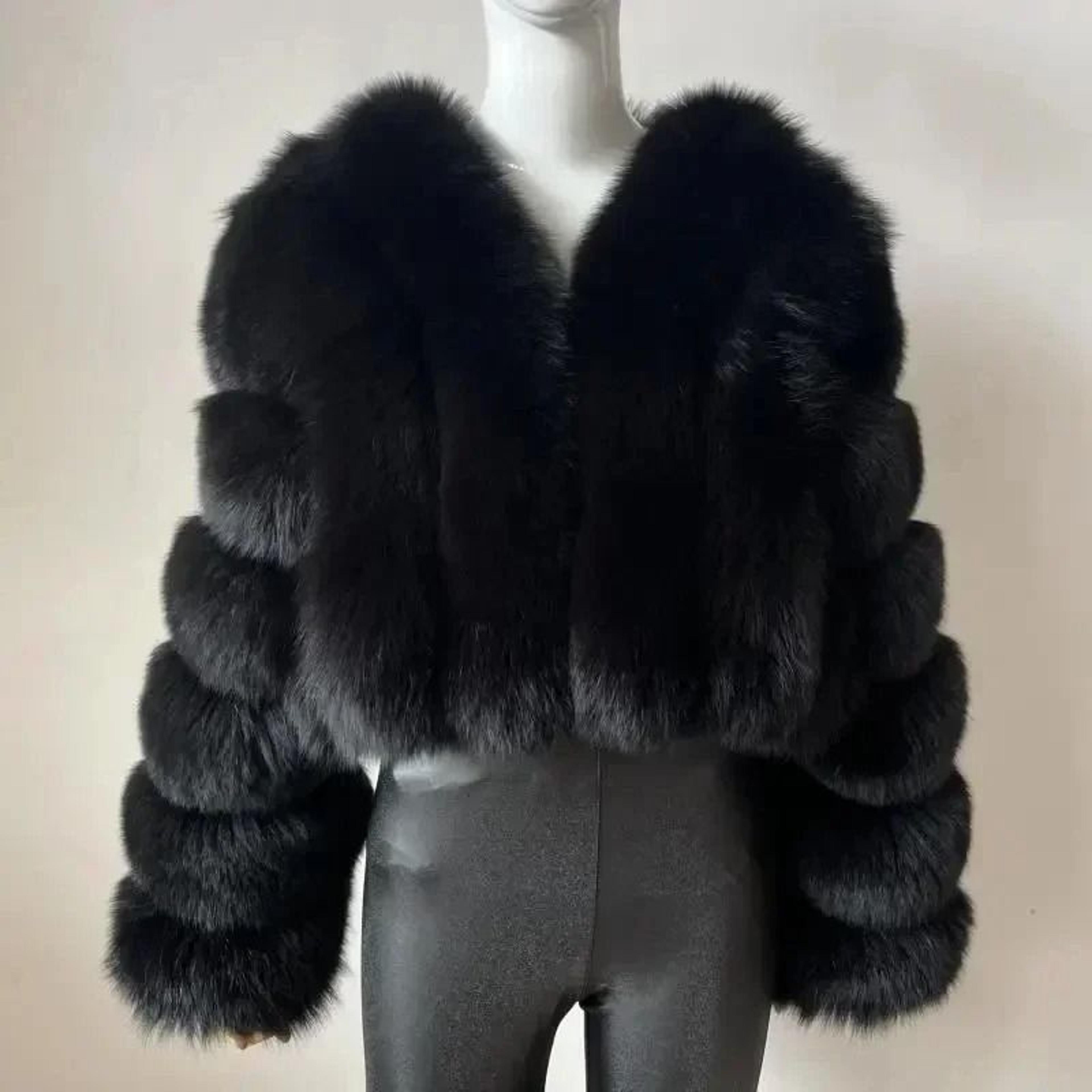 Luxury VNeck Faux Fox Fur Coat  Chic Winter Teddy Jacket  HighFashion Outerwear System 3