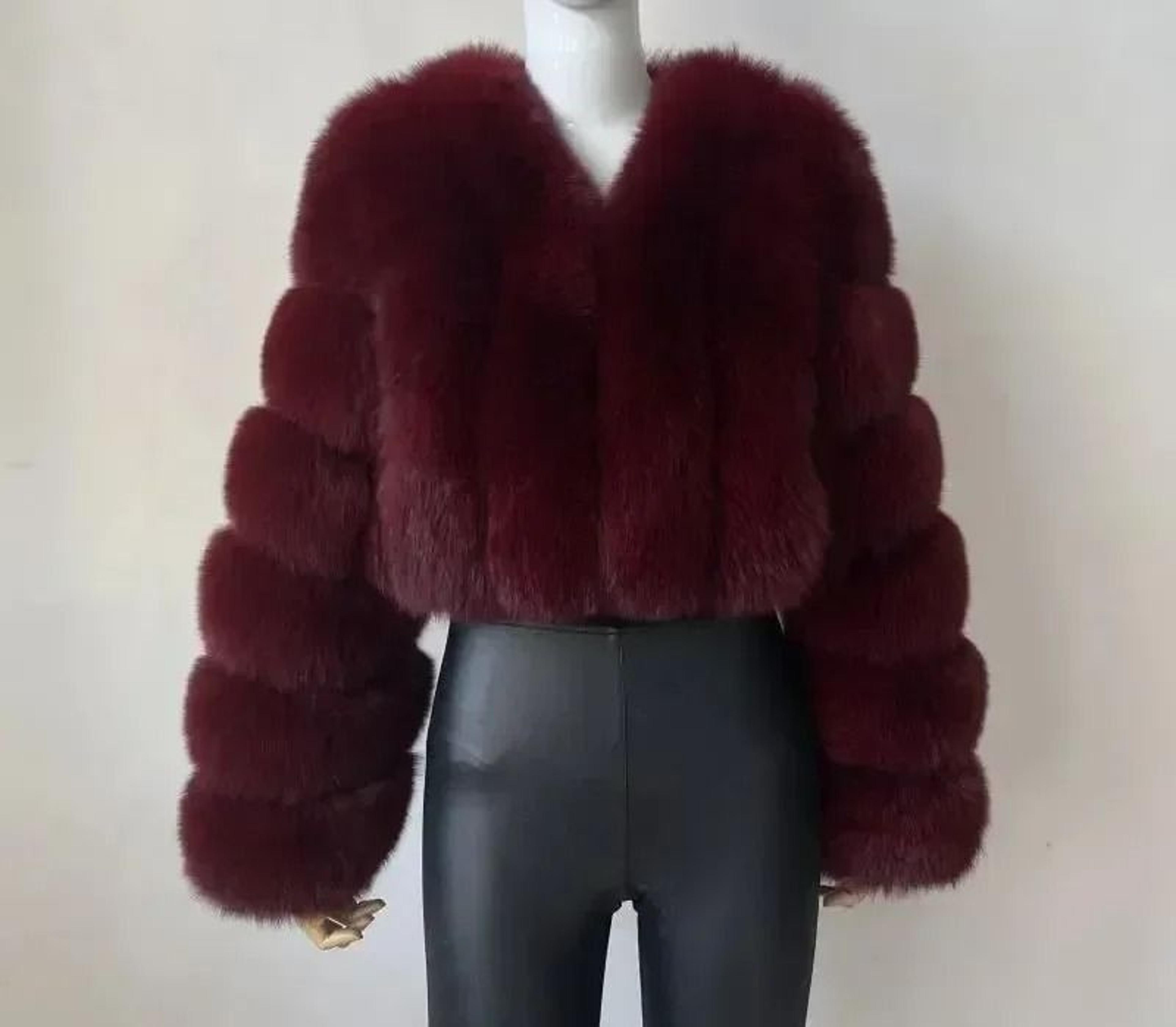 Luxury VNeck Faux Fox Fur Coat  Chic Winter Teddy Jacket  HighFashion Outerwear System 5