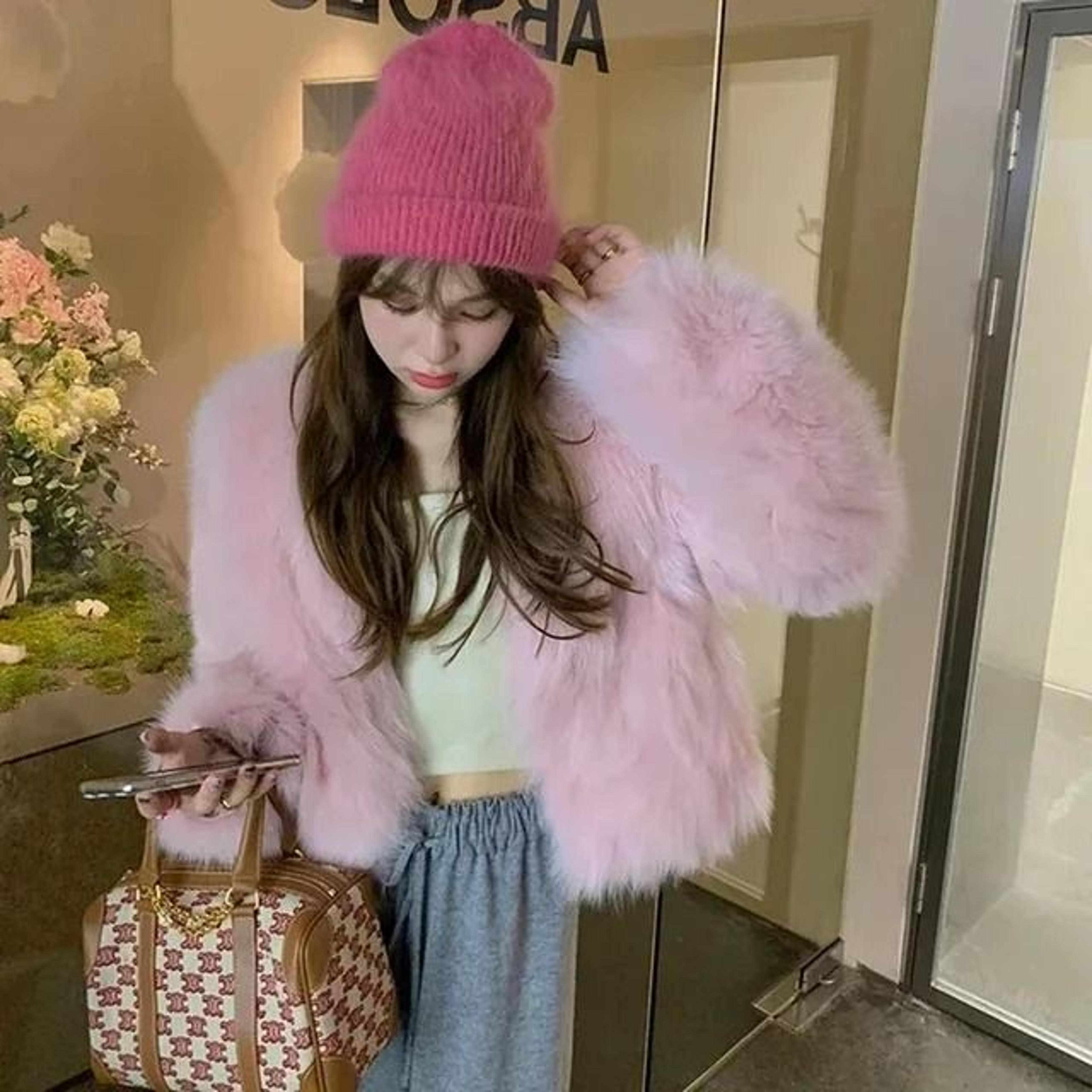 2026 Fashion Imitation Fox Fur Coat  Premium Casual Short Loose Winter Jacket  Comfortable Outerwea 6
