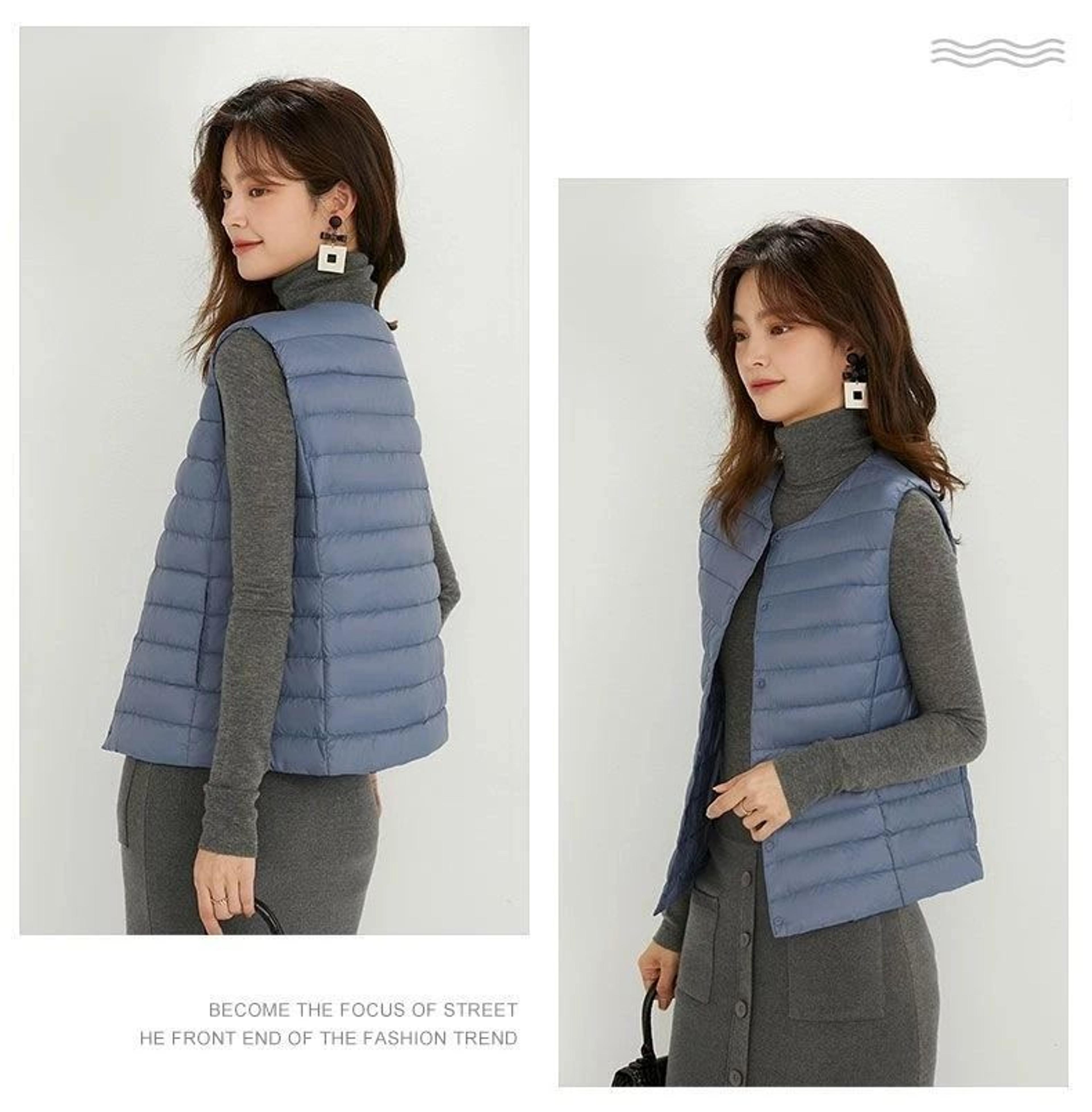Womens Lightweight Collarless System  Premium Plus Size Thermal Puffer Gilet  Versatile Sleeveless  7