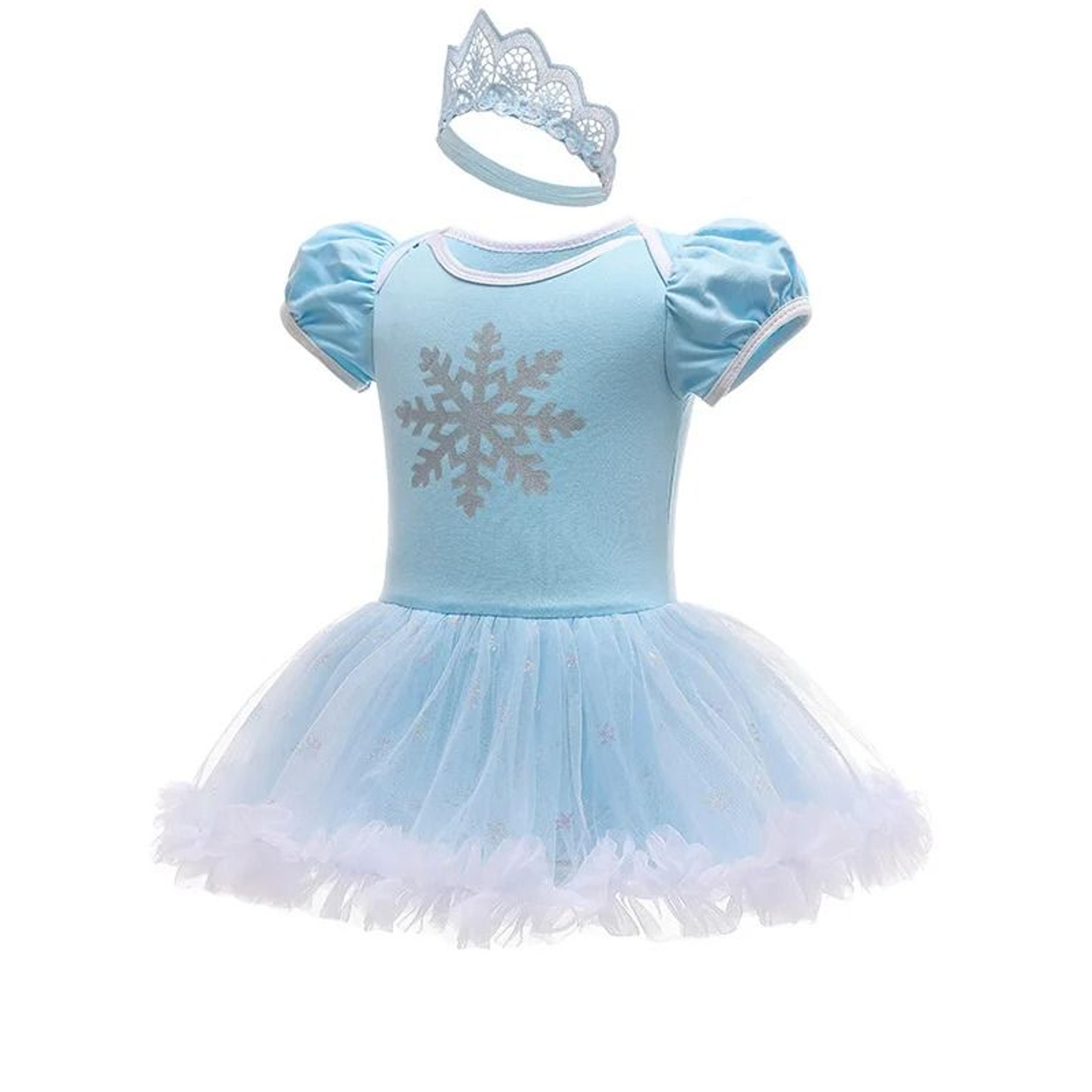 Baby Girls Princess Tutu Dress  Premium Anna Elsa Snow Queen Infant Romper  Birthday Costume System 4