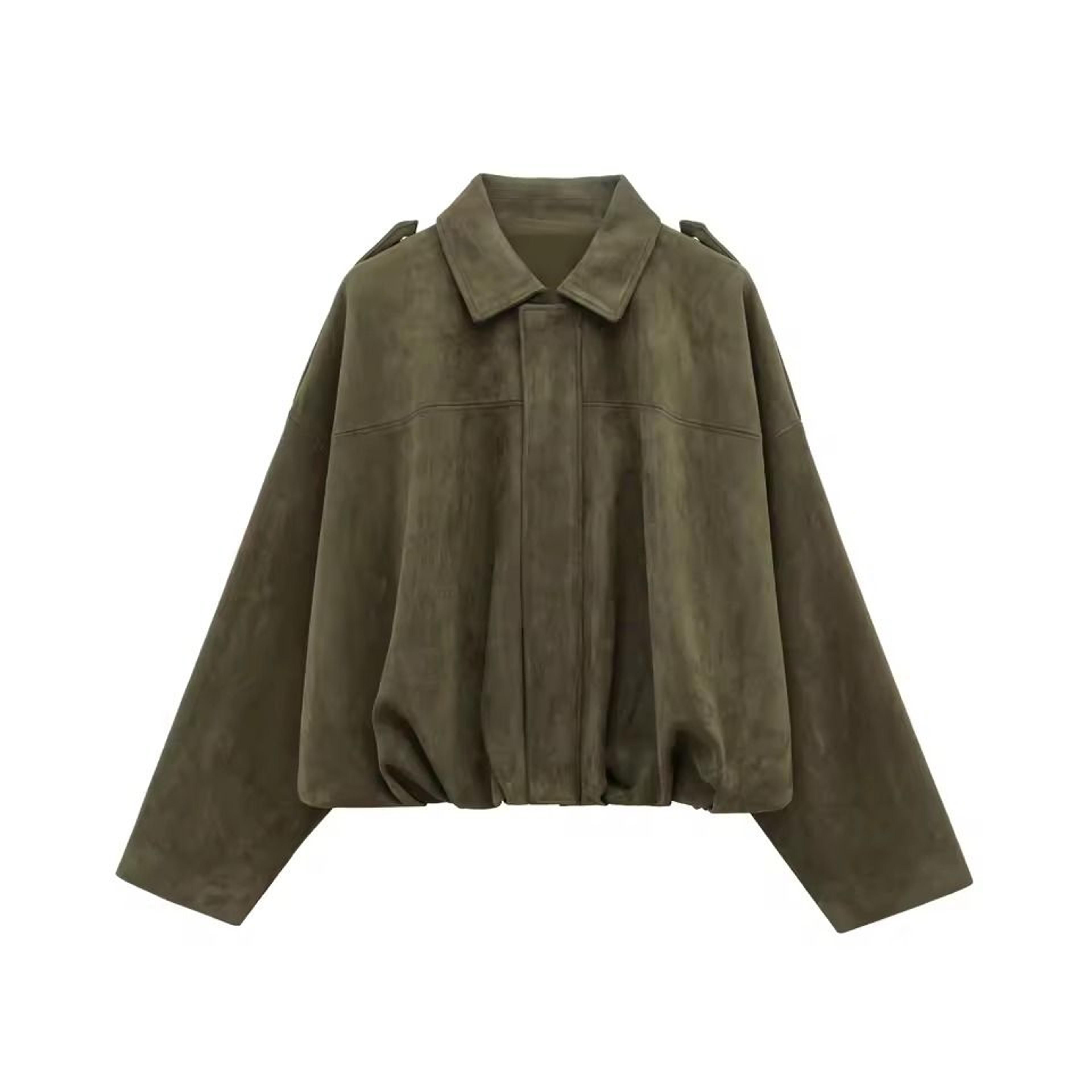 HH Womens Suede Bomber Jacket  Premium Loose Vintage Motorcycle Coat  Casual Lapel Zipper Outerwear 7